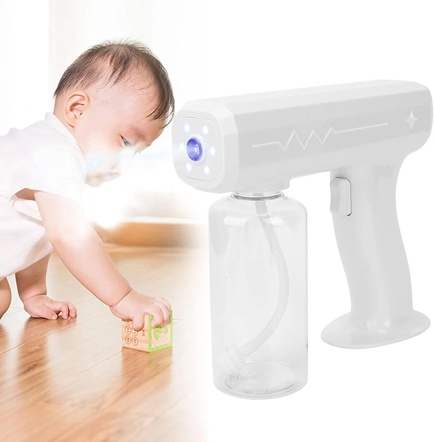 اسپری اتمیزه کننده، تفنگ اسپری نانومتری سبک، اسپری اتمیزه کننده تمیز کننده مه پاش شارژ USB دستگاه مه ساز ضد عفونی کننده حرفه ای بدون لمس - 260 میلی لیتر اسپری اتمیزه کننده، تفنگ اسپری نانومتری سبک، اسپری اتمیزه کننده تمیز کننده مه پاش شارژ USB دستگاه مه ساز ضد عفونی کننده حرفه ای بدون لمس - 260 میلی لیتر