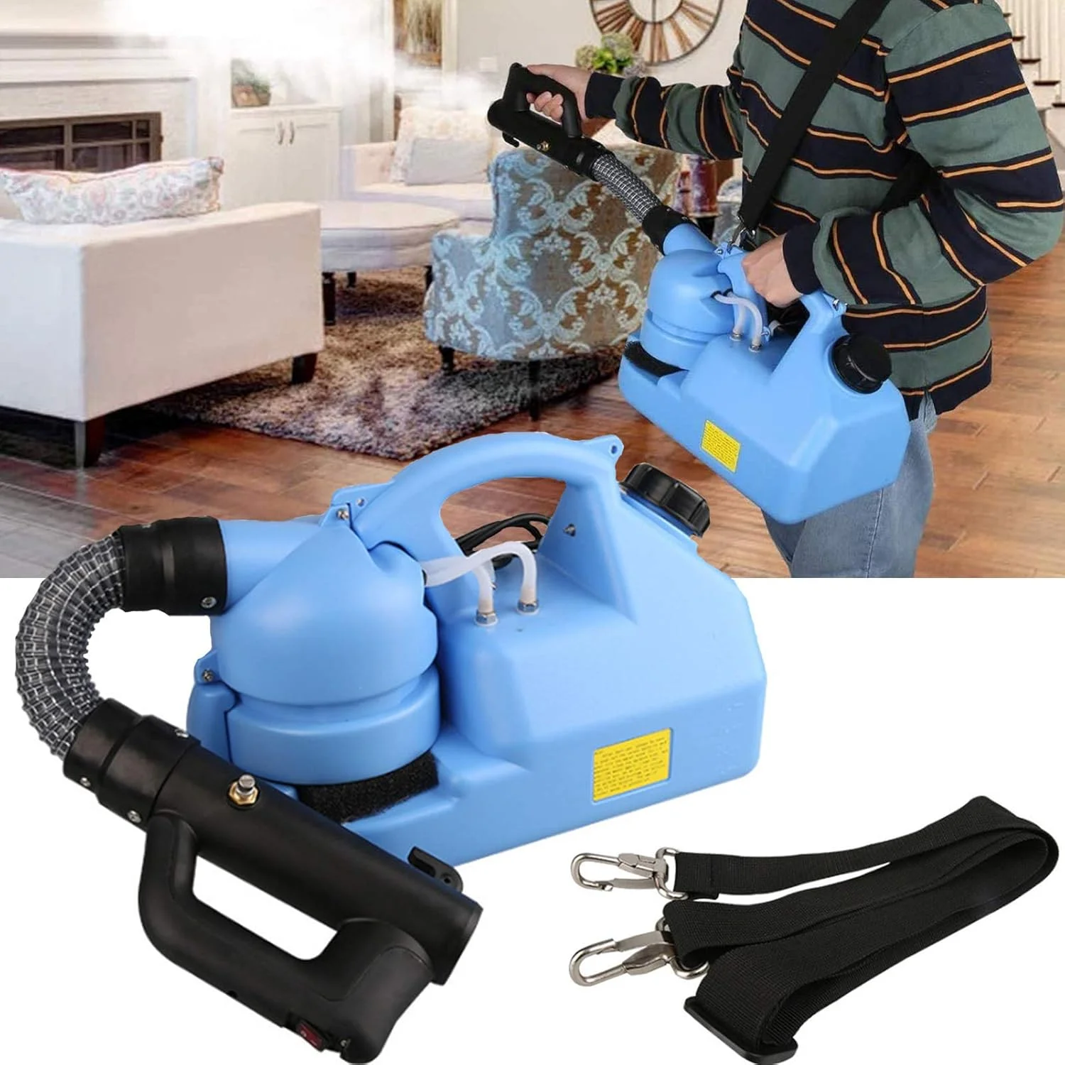 محلول پاش برقی قابل حمل 7 لیتری ULV، سمپاش ضد عفونی کننده برای از بین بردن پشه و دستگاه مه پاش ضد عفونی برای کنترل بهداشت داخلی و خارجی (آبی) محلول پاش برقی قابل حمل 7 لیتری ULV، سمپاش ضد عفونی کننده برای از بین بردن پشه و دستگاه مه پاش ضد عفونی برای کنترل بهداشت داخلی و خارجی (آبی)