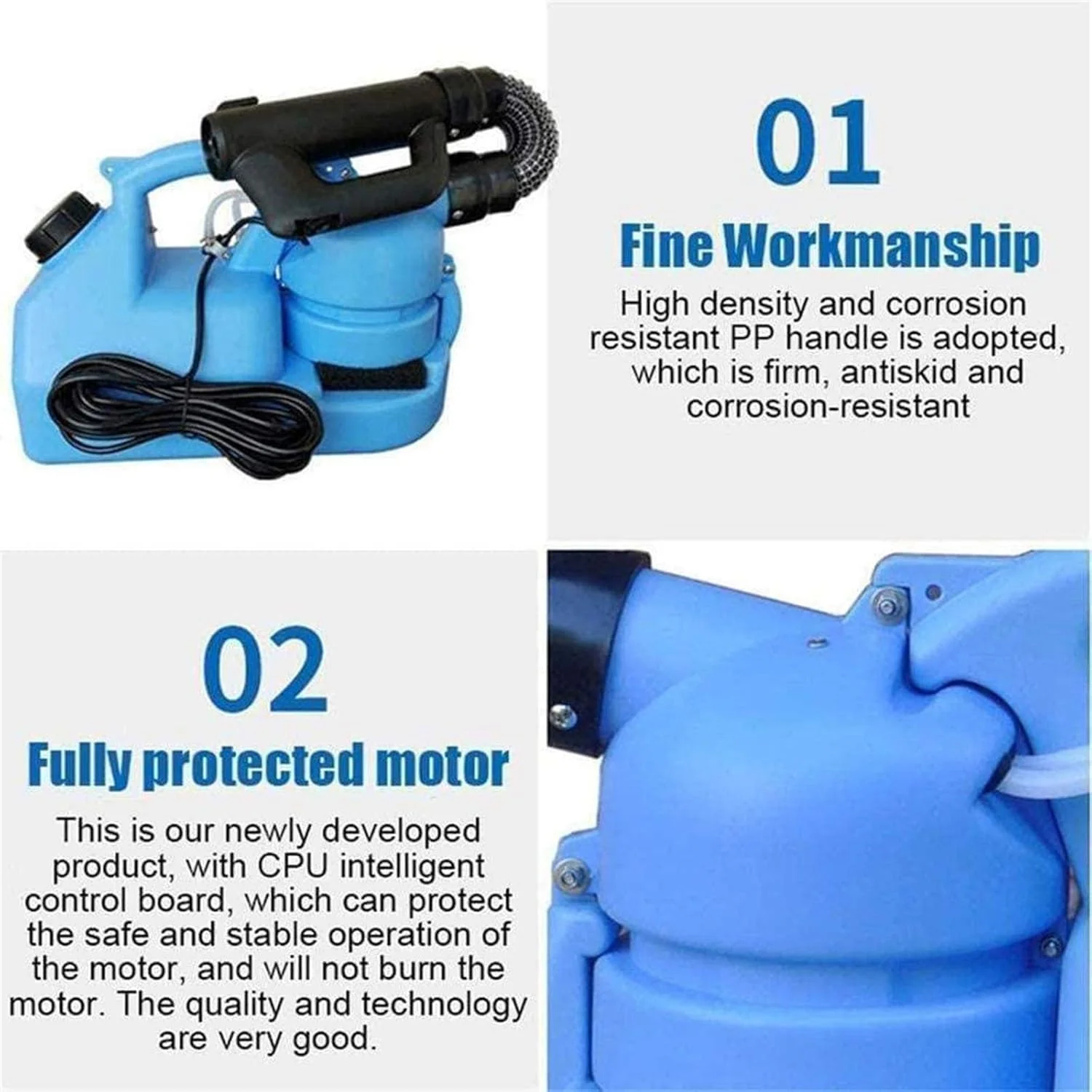 محلول پاش برقی قابل حمل 7 لیتری ULV، سمپاش ضد عفونی کننده برای از بین بردن پشه و دستگاه مه پاش ضد عفونی برای کنترل بهداشت داخلی و خارجی (آبی) محلول پاش برقی قابل حمل 7 لیتری ULV، سمپاش ضد عفونی کننده برای از بین بردن پشه و دستگاه مه پاش ضد عفونی برای کنترل بهداشت داخلی و خارجی (آبی)