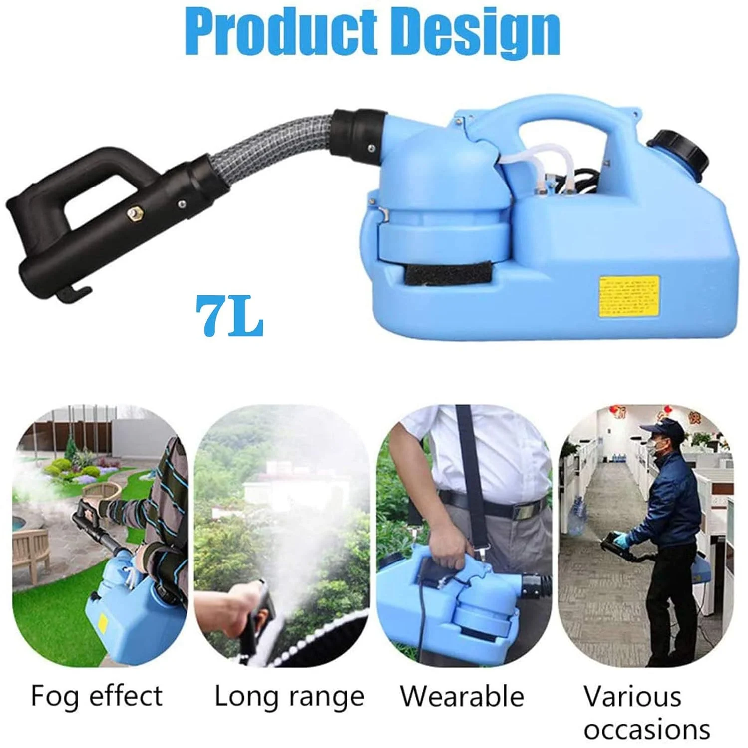 دستگاه مه پاش ULV 7 لیتری، دستگاه ضد عفونی کننده مه پاش قابل حمل، دستگاه ضد عفونی کننده برای بهداشت داخلی/خارجی دستگاه مه پاش ULV 7 لیتری، دستگاه ضد عفونی کننده مه پاش قابل حمل، دستگاه ضد عفونی کننده برای بهداشت داخلی/خارجی