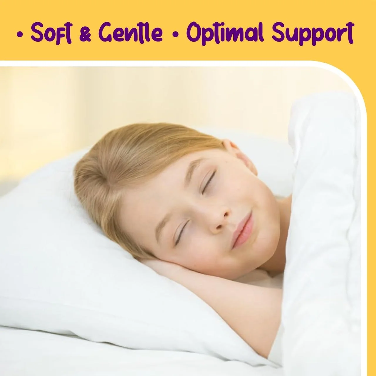 بالش کودک نوپا برای خواب، 1 عدد، 40x60 سانتی متر، بالش نرم و لطیف برای پشتیبانی مطلوب، سفید