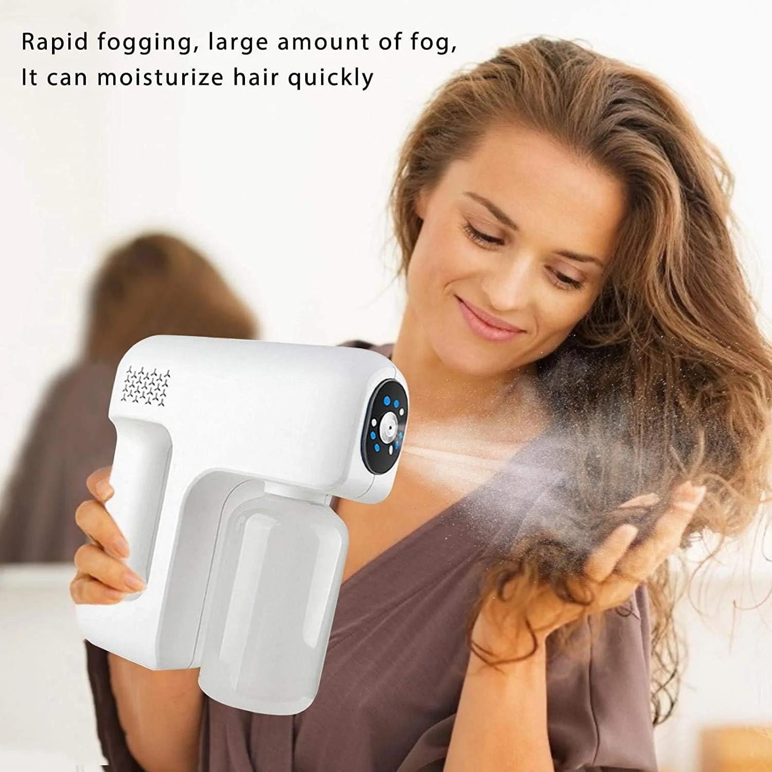 دستگاه مه پاش ضد عفونی کننده یانگ، قابل استفاده در فضای باز و داخل خانه، 380 میلی لیتر، اتومایزر بی سیم، اسپری ضدعفونی کننده، قابل حمل، باتری لیتیومی قابل شارژ و نور بنفش، فاصله اسپری 2.5 متری برای خانه، دفتر و ماشین، سفید دستگاه مه پاش ضد عفونی کننده یانگ، قابل استفاده در فضای باز و داخل خانه، 380 میلی لیتر، اتومایزر بی سیم، اسپری ضدعفونی کننده، قابل حمل، باتری لیتیومی قابل شارژ و نور بنفش، فاصله اسپری 2.5 متری برای خانه، دفتر و ماشین، سفید