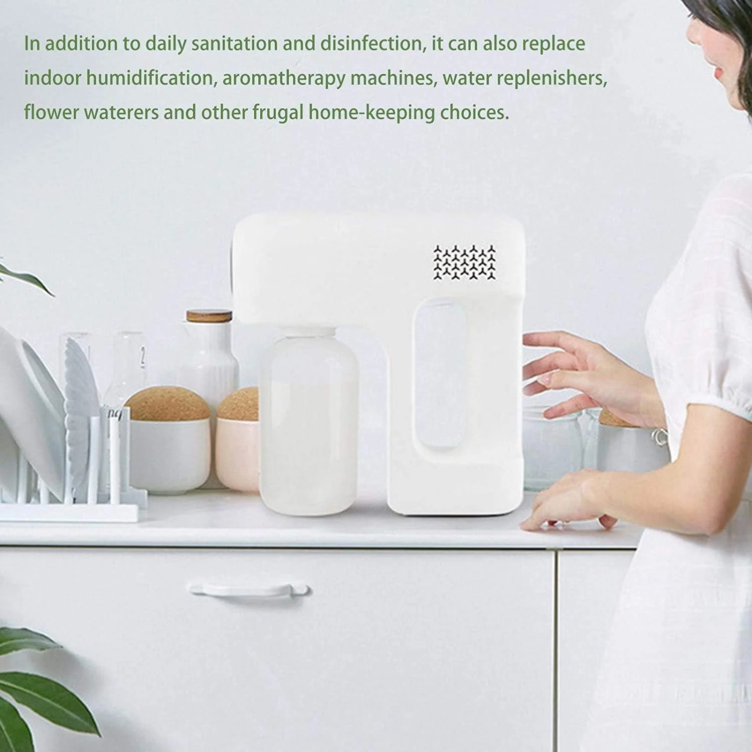 دستگاه مه پاش ضد عفونی کننده یانگ، قابل استفاده در فضای باز و داخل خانه، 380 میلی لیتر، اتومایزر بی سیم، اسپری ضدعفونی کننده، قابل حمل، باتری لیتیومی قابل شارژ و نور بنفش، فاصله اسپری 2.5 متری برای خانه، دفتر و ماشین، سفید دستگاه مه پاش ضد عفونی کننده یانگ، قابل استفاده در فضای باز و داخل خانه، 380 میلی لیتر، اتومایزر بی سیم، اسپری ضدعفونی کننده، قابل حمل، باتری لیتیومی قابل شارژ و نور بنفش، فاصله اسپری 2.5 متری برای خانه، دفتر و ماشین، سفید