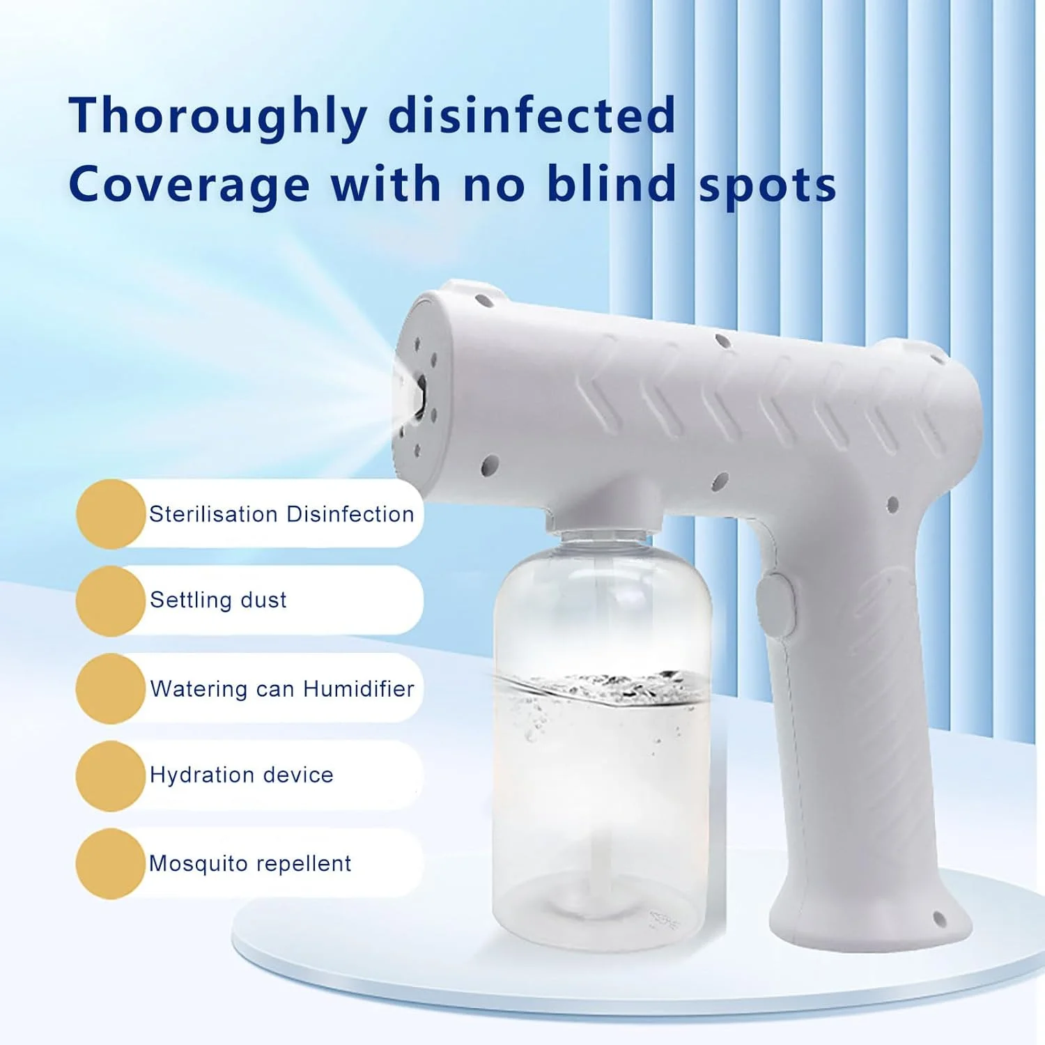 دستگاه ضدعفونی کننده نانو الکتریکی دستی، دستگاه مه پاش نور آبی 380 میلی لیتری، دستگاه سمپاش الکترواستاتیک، برای ماشین، مدرسه، خانه، هتل دستگاه ضدعفونی کننده نانو الکتریکی دستی، دستگاه مه پاش نور آبی 380 میلی لیتری، دستگاه سمپاش الکترواستاتیک، برای ماشین، مدرسه، خانه، هتل