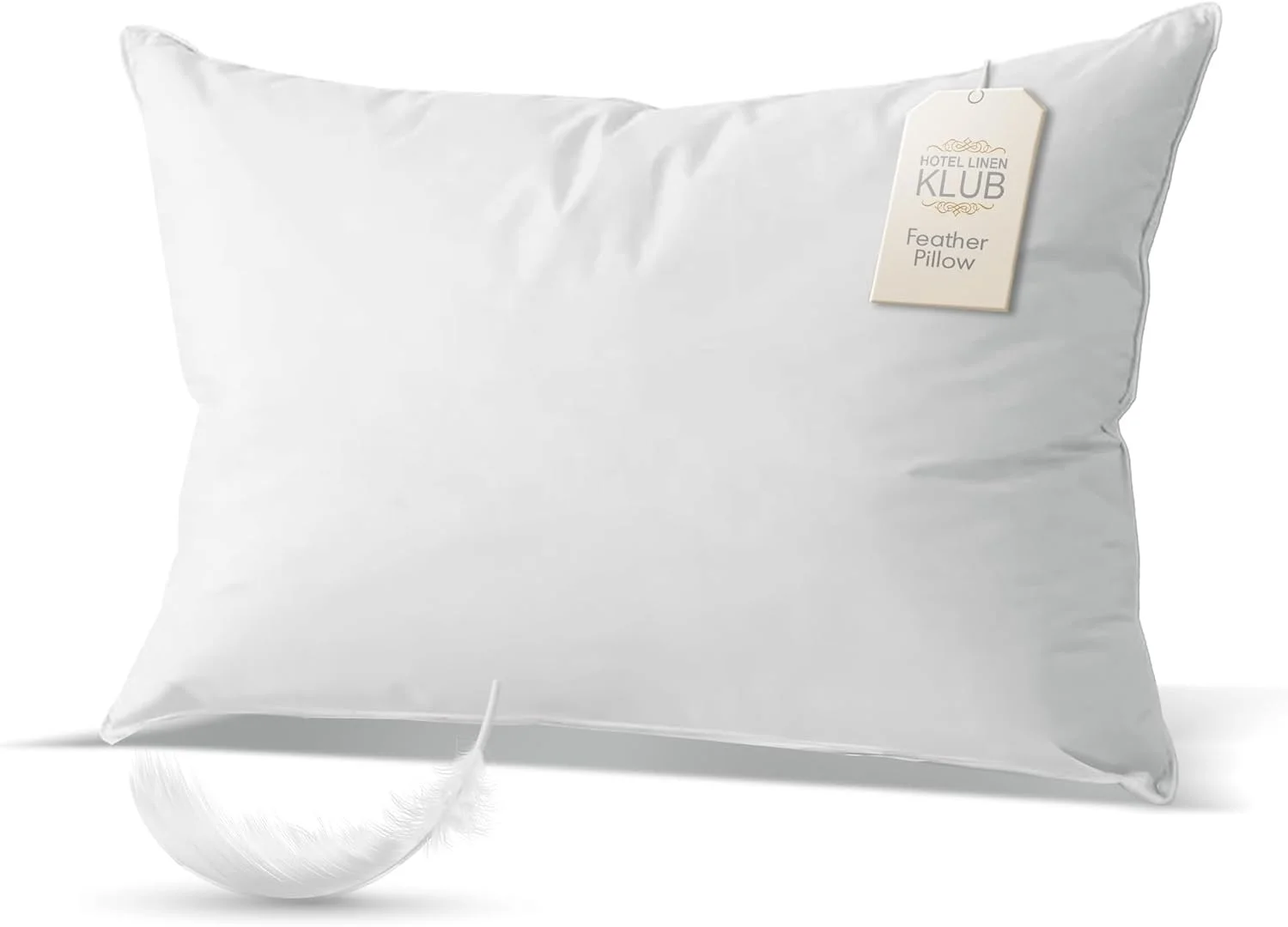 بالش پر اردک هتل لینن کلاب – 1100 گرم پر طبیعی اردک برای راحتی مطلوب، پشتیبانی عالی و تنفس پذیری - بالش تخت خواب با کیفیت هتل لوکس، اندازه: 50 × 70 سانتی متر