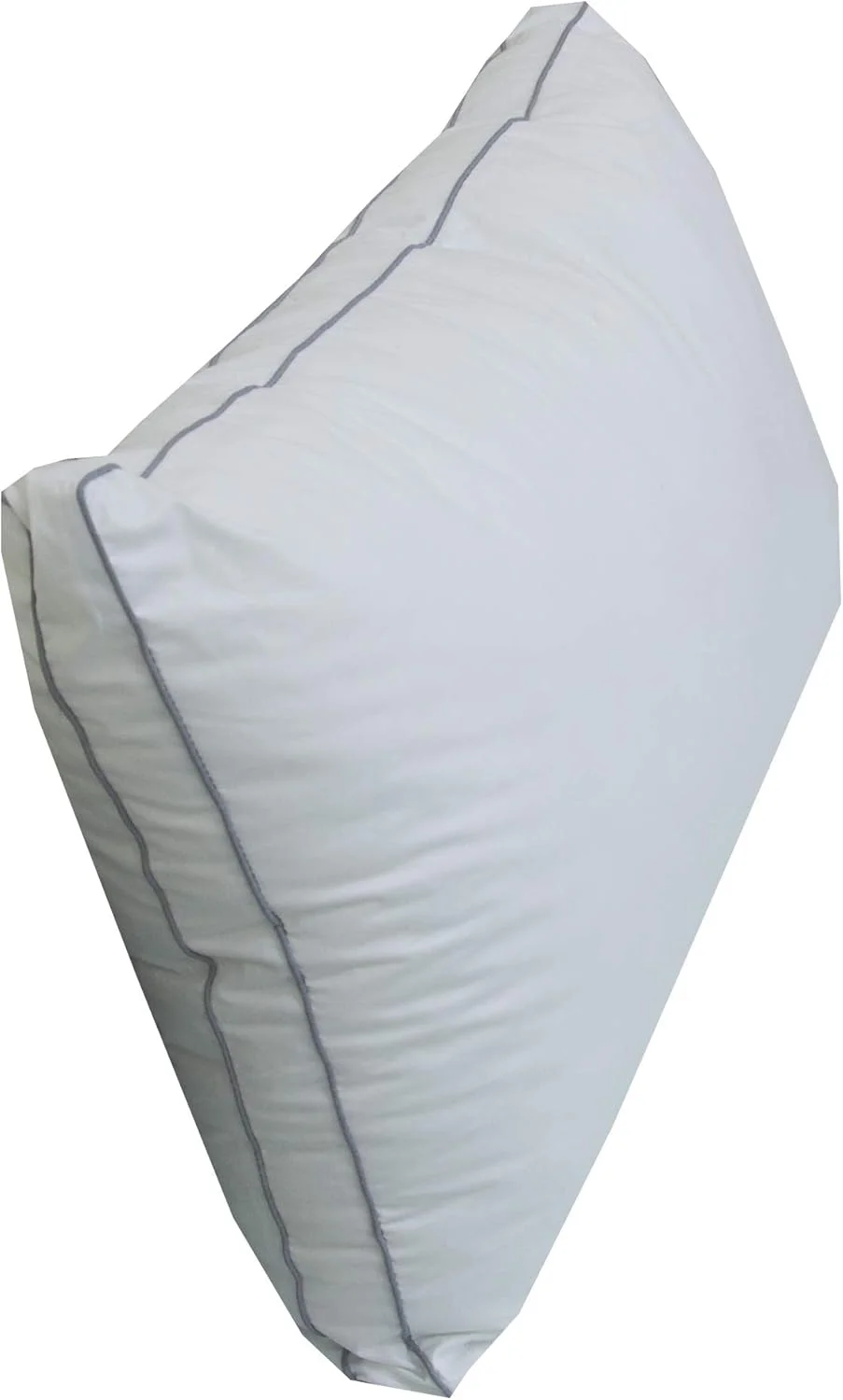 بالش پنبه ای Hotel Linen Klub با تراکم بافت 180 و نوار دوزی دوبل - پر شده با 100% میکروفایبر نرم، سایز: 50 در 75 + 4 سانتی متر، سفید لوکس برای راحتی و پشتیبانی فوق العاده برای خوابی آرام