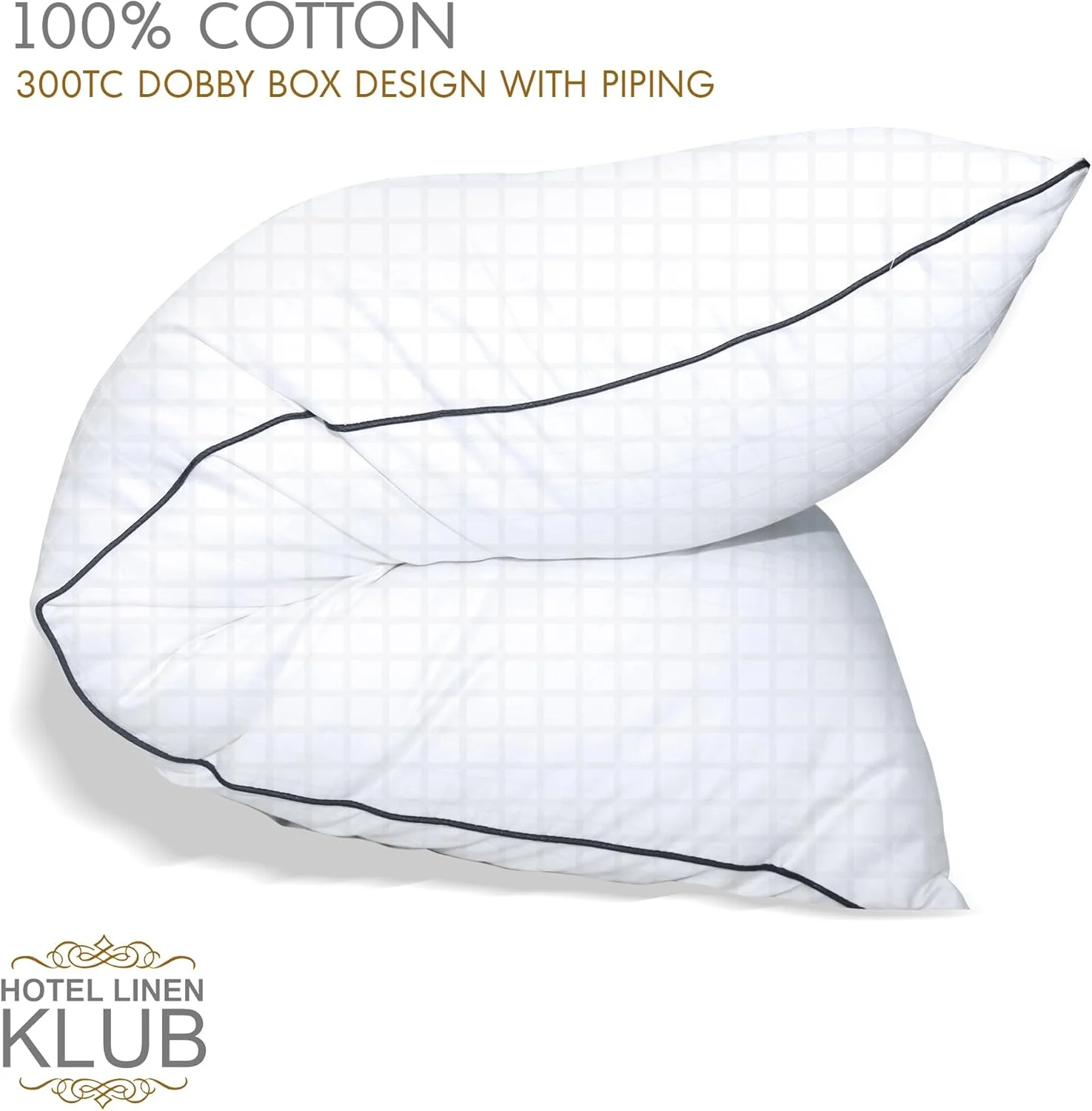 بالش تمام بدن لوکس هتلی لینن کلاب، 100% پنبه با لبه دوزی تکی - جنس پارچه بیرونی: طرح دار دابی ژاکارد، جنس الیاف داخلی: 1300 گرم میکروفایبر، ابعاد: 45 × 100 سانتی متر