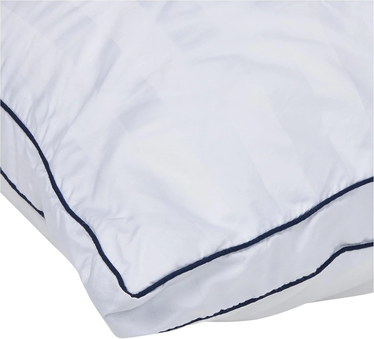 بالش ساتن پنبه ای Hotel Linen Klub با لبه دوزی دوبل زیبا - پارچه با تراکم 500، سایز: 50 در 75 + 4 سانتی متر، سفید ملایم برای نهایت لوکس بودن، راحتی و پشتیبانی برای یک خواب آرام شبانه