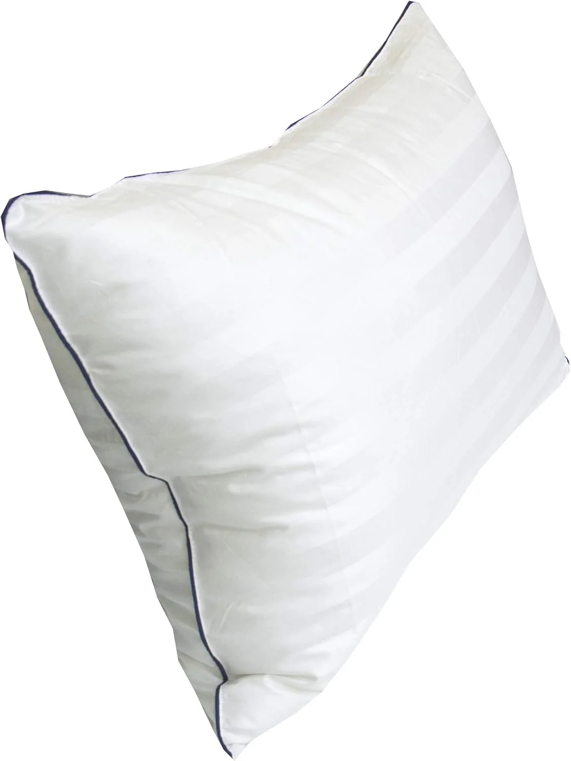 بالش ساتن پنبه ای Hotel Linen Klub با نوار دوزی تک زیبا - روکش پارچه ای 500 نخ، سایز: 50 × 75 سانتی متر سفید ملایم برای نهایت لوکس بودن، راحتی و پشتیبانی برای یک خواب آرام شبانه