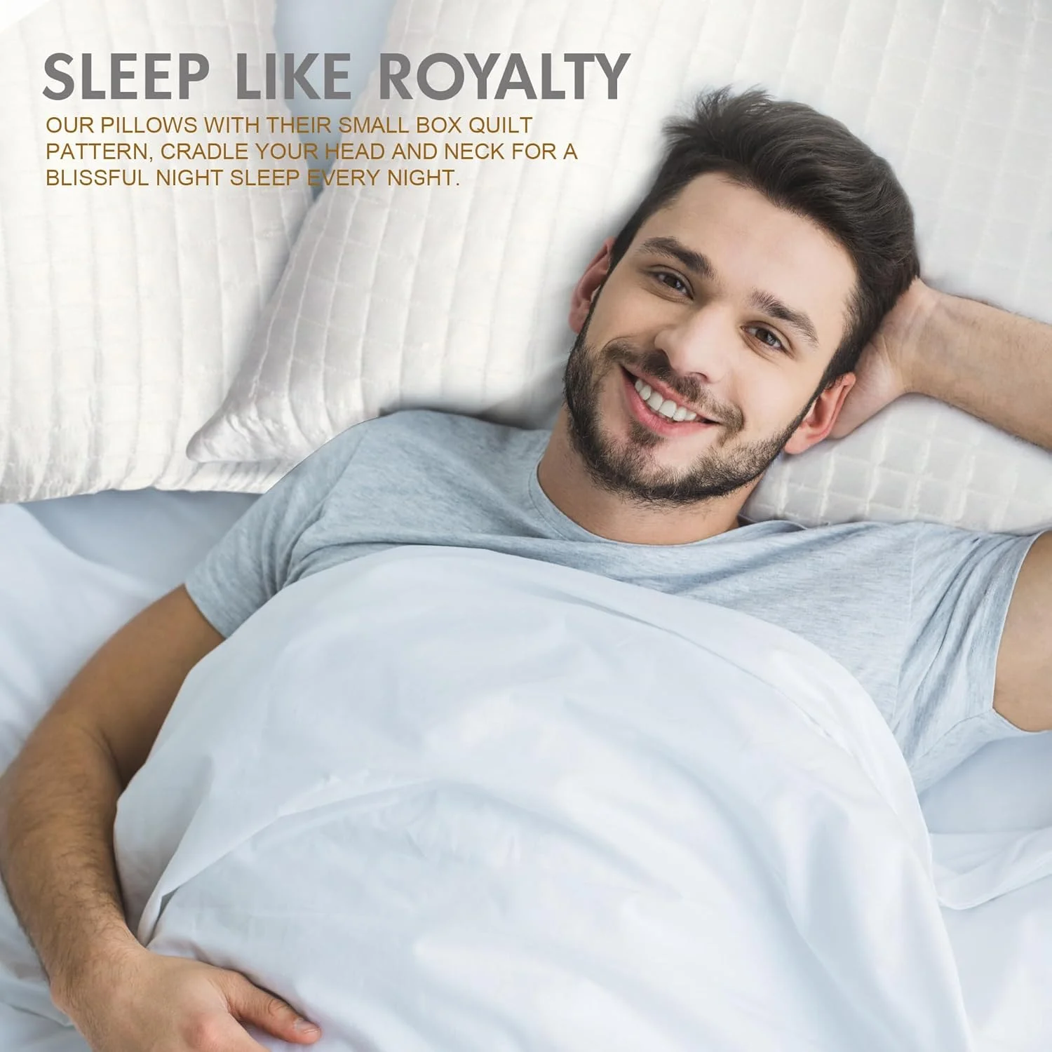 بالش لحافی آنتی میکروبیال Hotel Linen Klub Glofresh - 160TC پنبه 100%، 700 گرم الیاف نرم با فناوری پیشرفته آنتی میکروبیال برای بهداشت و راحتی بیشتر، سایز: 50 × 75 سانتی متر