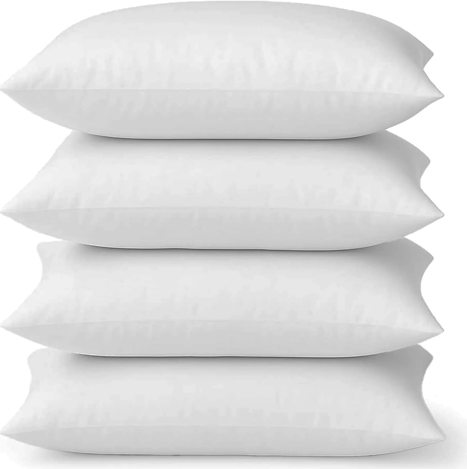 بالش هتلی Linen Klub برای خواب، 48 × 70 سانتی‌متر، 4 عدد، 100 درصد الیاف توخالی، روکش میکروفایبر، نرم و راحت، برای پشتیبانی از گردن و شانه، سفید