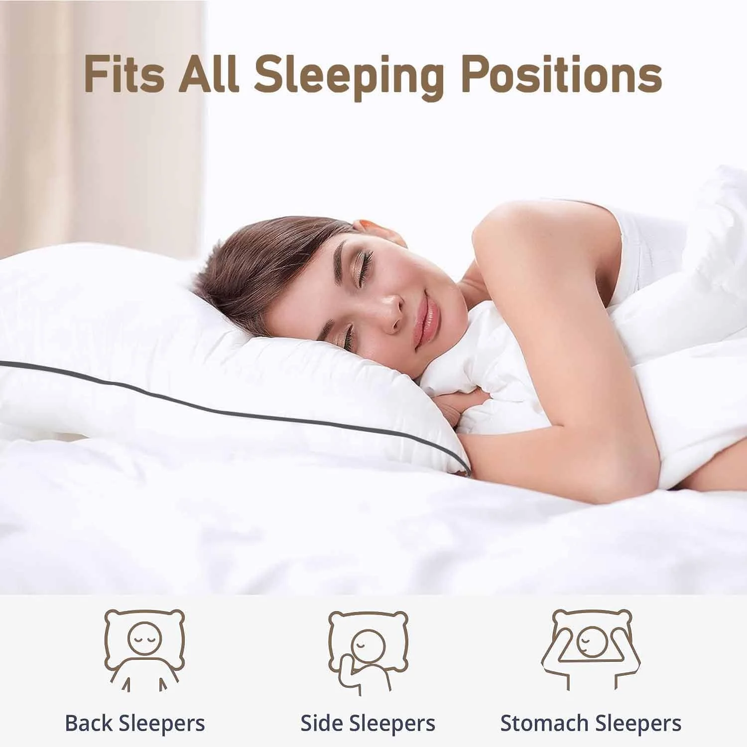 بالش هتلی Linen Klub برای خواب، 1 عدد بالش سایز استاندارد 50 در 75 سانتی متر، روکش نرم و تنفس پذیر، بالش برای پشتیبانی از گردن و شانه، بالش با کیفیت، لبه های تک لایه، سفید بالش هتلی Linen Klub برای خواب، 1 عدد بالش سایز استاندارد 50 در 75 سانتی متر، روکش نرم و تنفس پذیر، بالش برای پشتیبانی از گردن و شانه، بالش با کیفیت، لبه های تک لایه، سفید