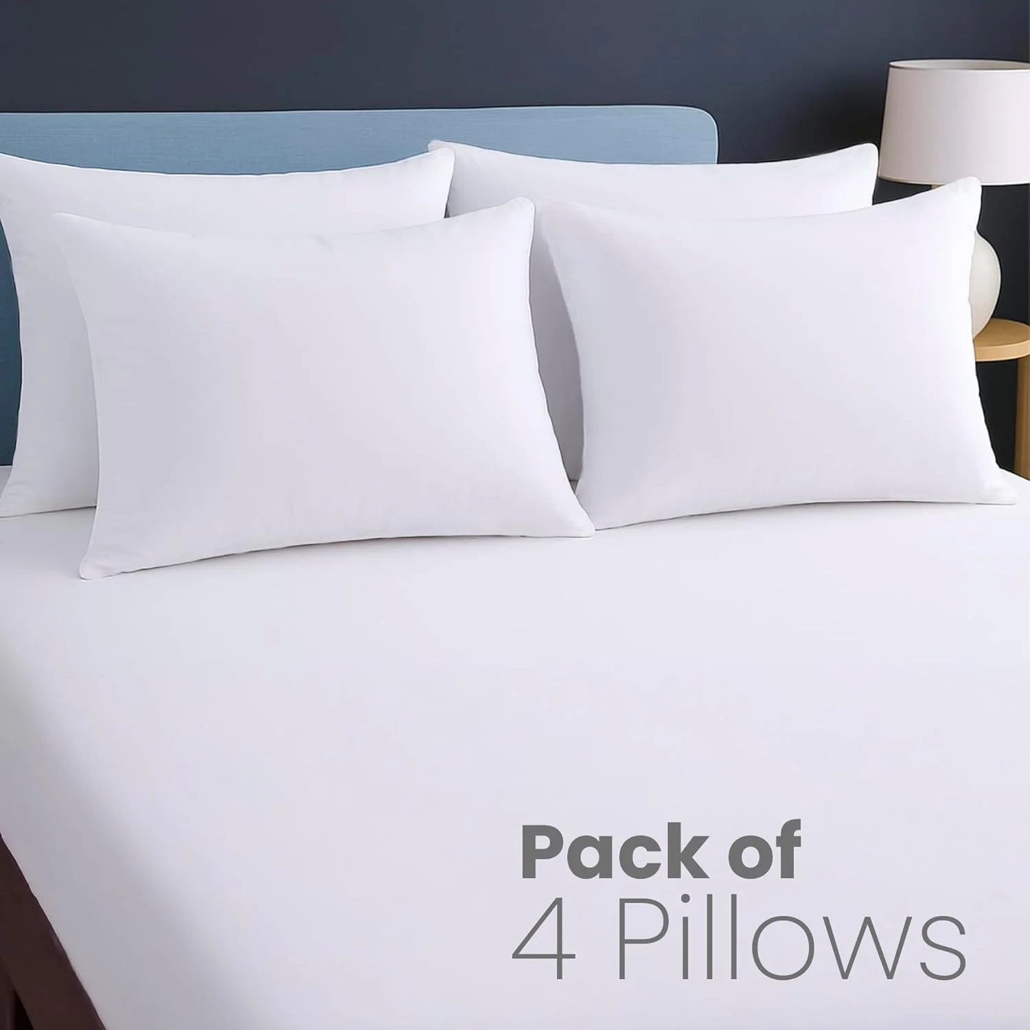 بالش هتلی Linen Klub برای خواب، 48 × 70 سانتیمتر، 4 عدد، 100 درصد الیاف توخالی، روکش میکروفایبر، نرم و راحت، برای پشتیبانی از گردن و شانه، سفید بالش هتلی Linen Klub برای خواب، 48 × 70 سانتیمتر، 4 عدد، 100 درصد الیاف توخالی، روکش میکروفایبر، نرم و راحت، برای پشتیبانی از گردن و شانه، سفید