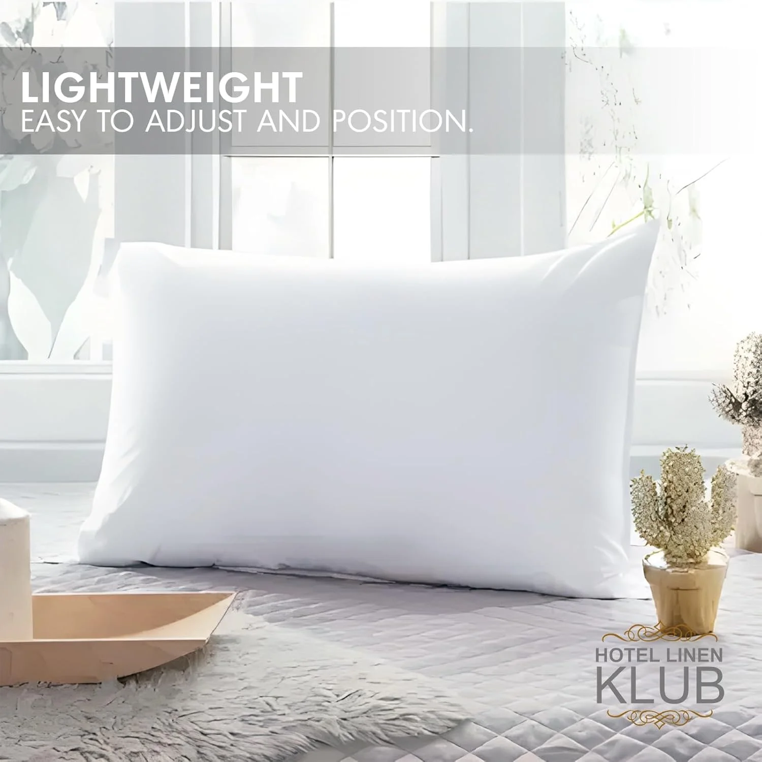 بالش فشرده هتلی Linen Klub - سایز 50x70 سانتی متر، روکش بیرونی 100% میکروفایبر، پر شده با 800 گرم الیاف توخالی، سفید نرم بالش فشرده هتلی Linen Klub - سایز 50x70 سانتی متر، روکش بیرونی 100% میکروفایبر، پر شده با 800 گرم الیاف توخالی، سفید نرم