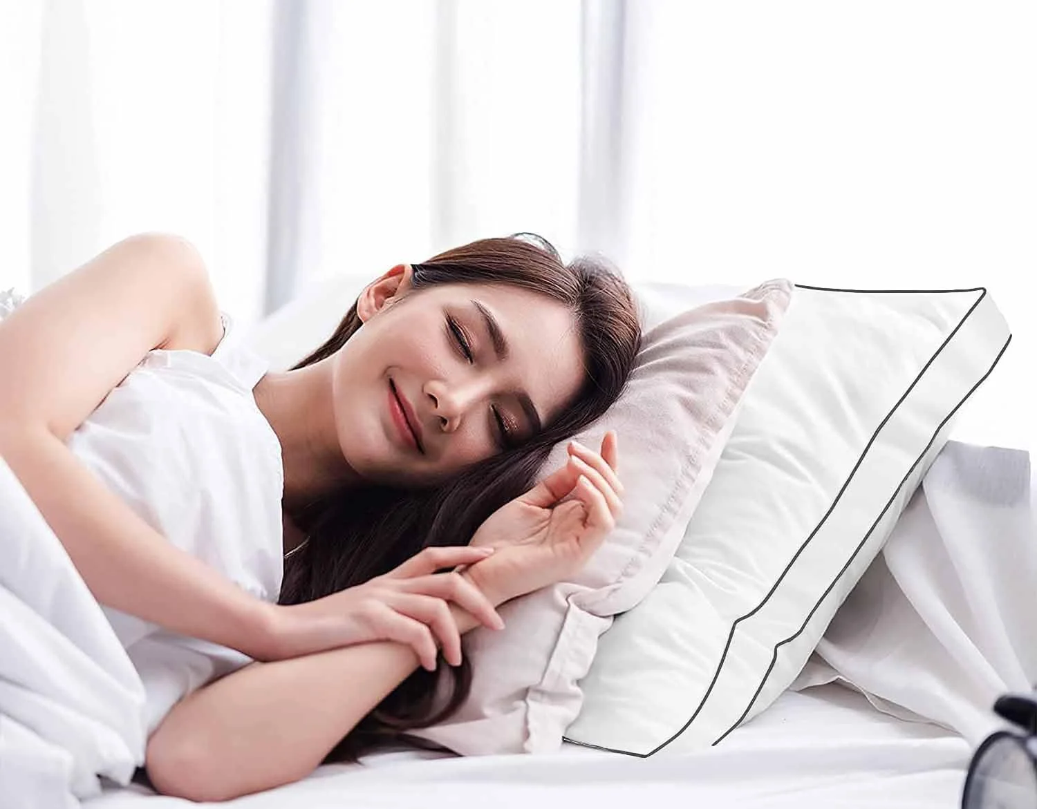 بالش هتلی Linen Klub برای شانه، 1 عدد بالش سایز استاندارد 50 × 75 سانتی متر، روکش نرم و تنفس پذیر، بالش های تخت برای خوابیدن و حمایت از گردن، بالش با کیفیت، لبه های دوبل، سفید بالش هتلی Linen Klub برای شانه، 1 عدد بالش سایز استاندارد 50 × 75 سانتی متر، روکش نرم و تنفس پذیر، بالش های تخت برای خوابیدن و حمایت از گردن، بالش با کیفیت، لبه های دوبل، سفید