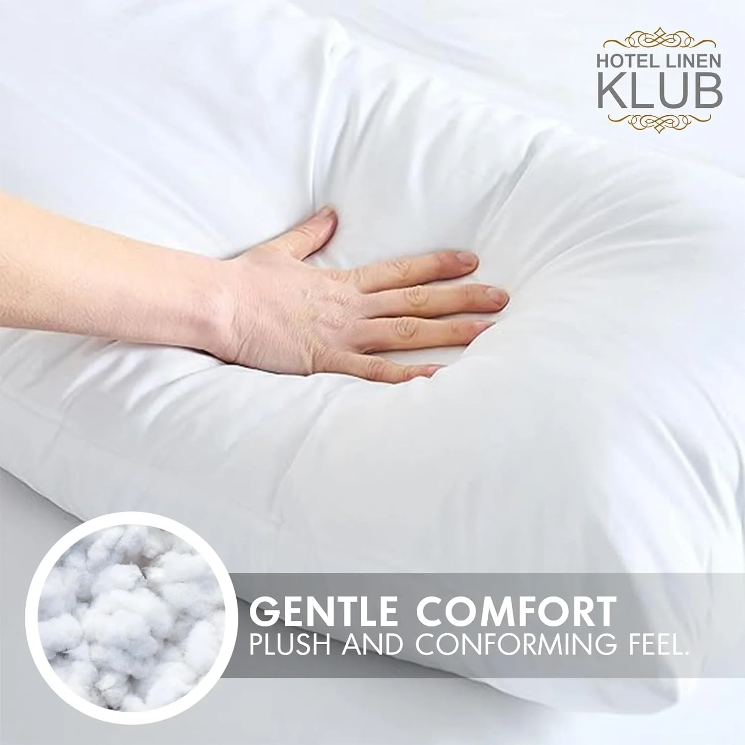 بالش فشرده هتلی Linen Klub - سایز 50x70 سانتی متر، روکش بیرونی 100% میکروفایبر، پر شده با 800 گرم الیاف توخالی، سفید نرم بالش فشرده هتلی Linen Klub - سایز 50x70 سانتی متر، روکش بیرونی 100% میکروفایبر، پر شده با 800 گرم الیاف توخالی، سفید نرم