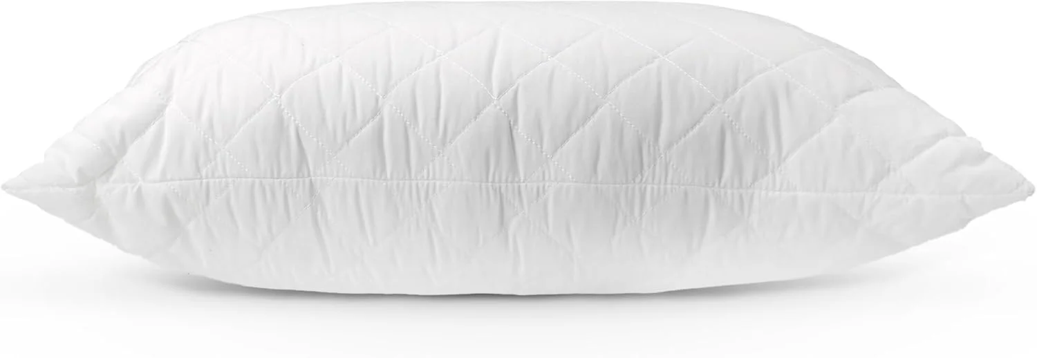 بالش لحافی هتل لینن کلاب یک عدد سایز کویین (50x75 سانتی متر) - روکش: پارچه ترکیبی پنبه 144TC، پر شده با: 650 گرم الیاف نرم، طرح لحافی لوزی