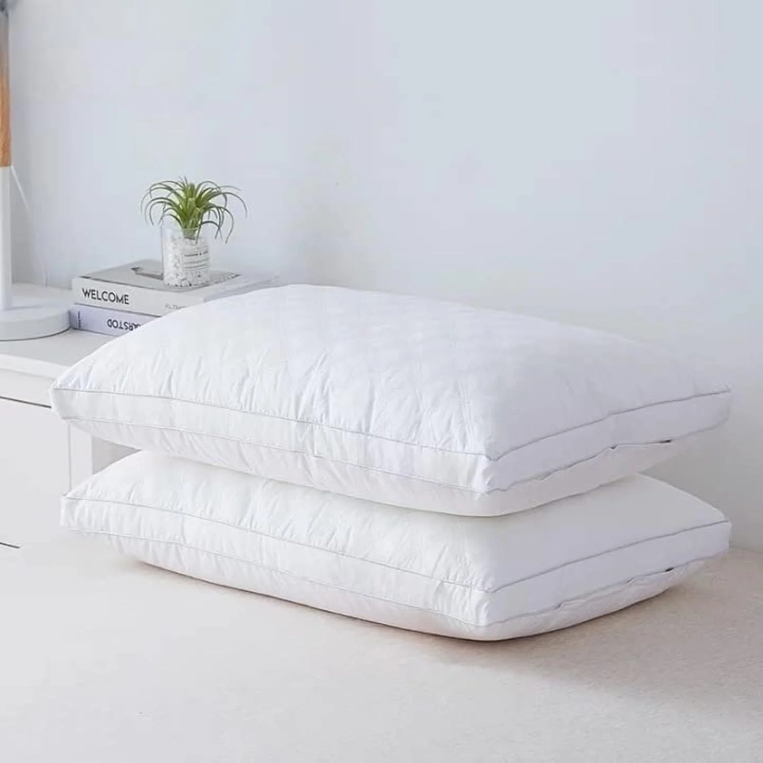 بالش نرم و انعطاف پذیر ضد حساسیت گلدن هوم برای راحتی و پشتیبانی بی نظیر - ایده آل برای تسکین درد گردن و آلرژی - قابل تنظیم برای خوابندگان به پشت، پهلو و شکم (2 عددی)