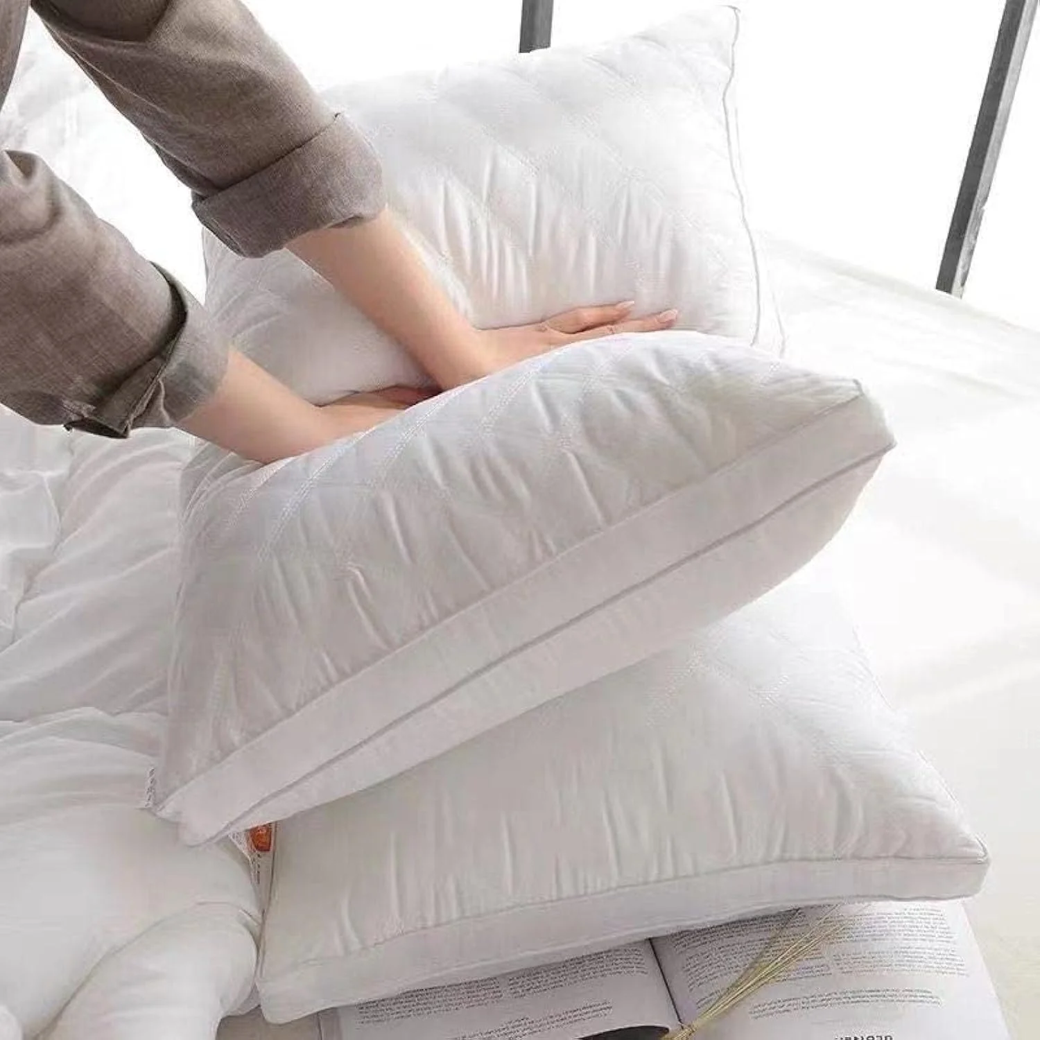 بالش با کیفیت هتل لوکس گلدن هوم - ضد حساسیت و پشتیبانی بادوام برای راحتی و خواب عالی - بسته 2 عددی