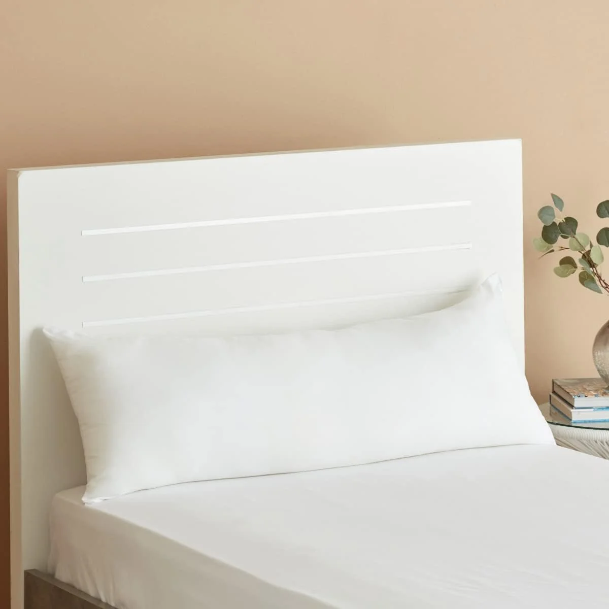 بالش بدنه میکروفایبر هوم باکس مدل Essential، ۴۵x۱۲۰ سانتی متر، سفید