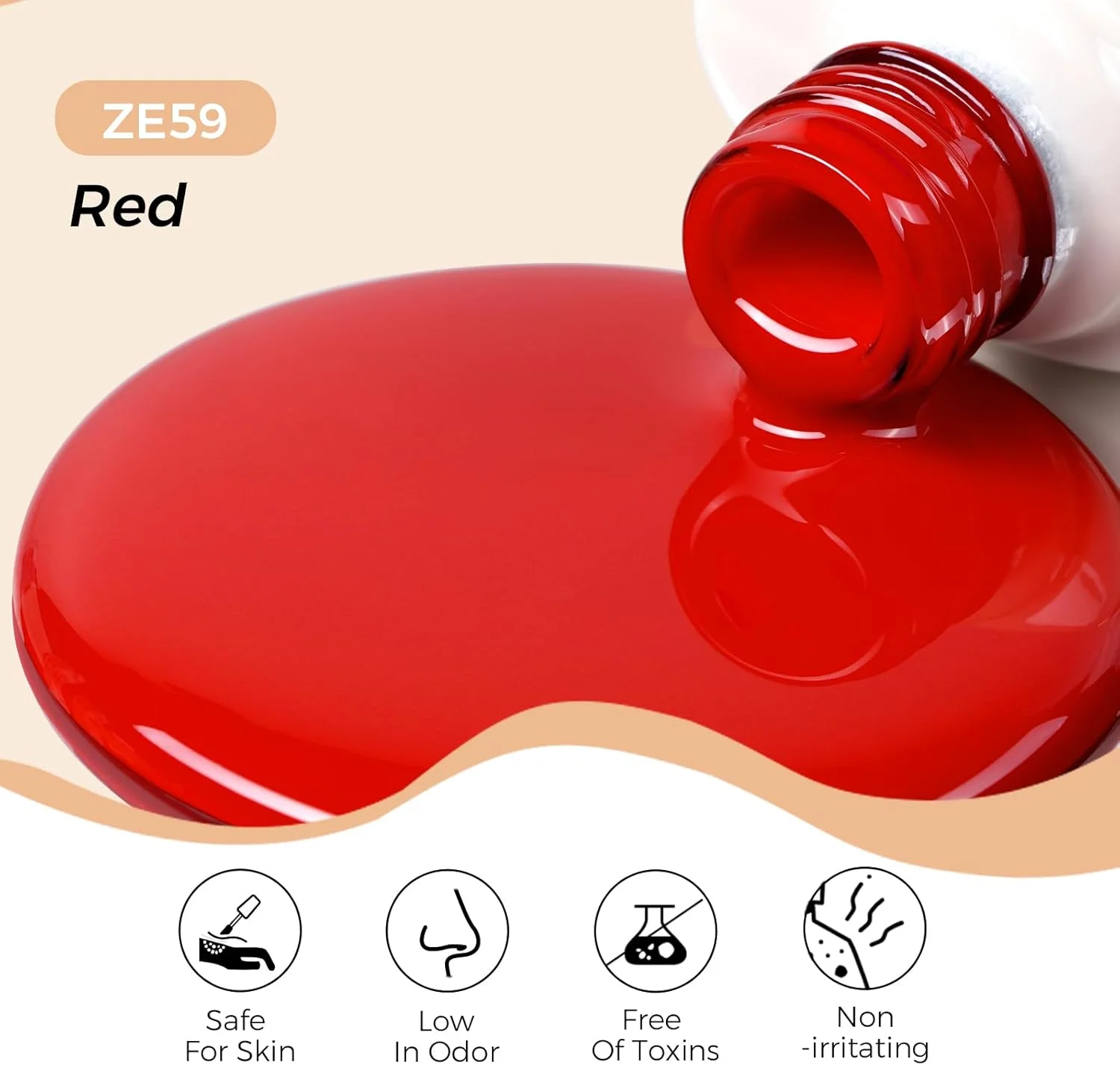 لاک ژل ناخن قرمز یاقوتی عربی تومیکا - لاک یو وی ال ای دی زرشکی کلاسیک - مانیکور با کیفیت سالن و مقاوم در برابر لب پر شدن - مناسب برای عروسی، عید و مناسبت های خاص - 8 میلی لیتر