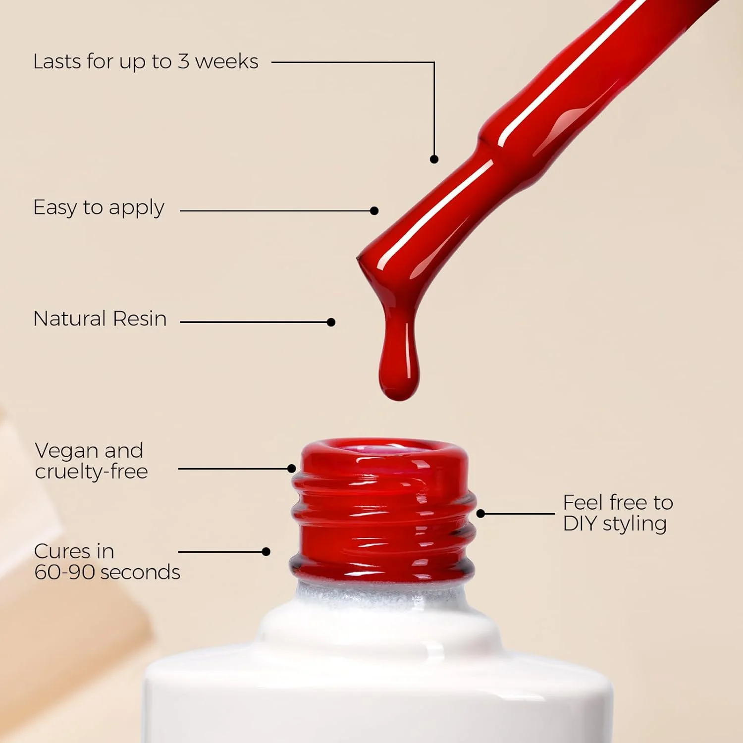 لاک ژل ناخن قرمز یاقوتی عربی تومیکا - لاک یو وی ال ای دی زرشکی کلاسیک - مانیکور با کیفیت سالن و مقاوم در برابر لب پر شدن - مناسب برای عروسی، عید و مناسبت های خاص - 8 میلی لیتر