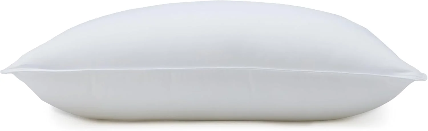 بالش های تخت خواب آمازون بیسیکس با الیاف جایگزین پر، تراکم متوسط برای خوابندگان به پشت و پهلو - استاندارد، بسته 2 عددی بالش های تخت خواب آمازون بیسیکس با الیاف جایگزین پر، تراکم متوسط برای خوابندگان به پشت و پهلو - استاندارد، بسته 2 عددی