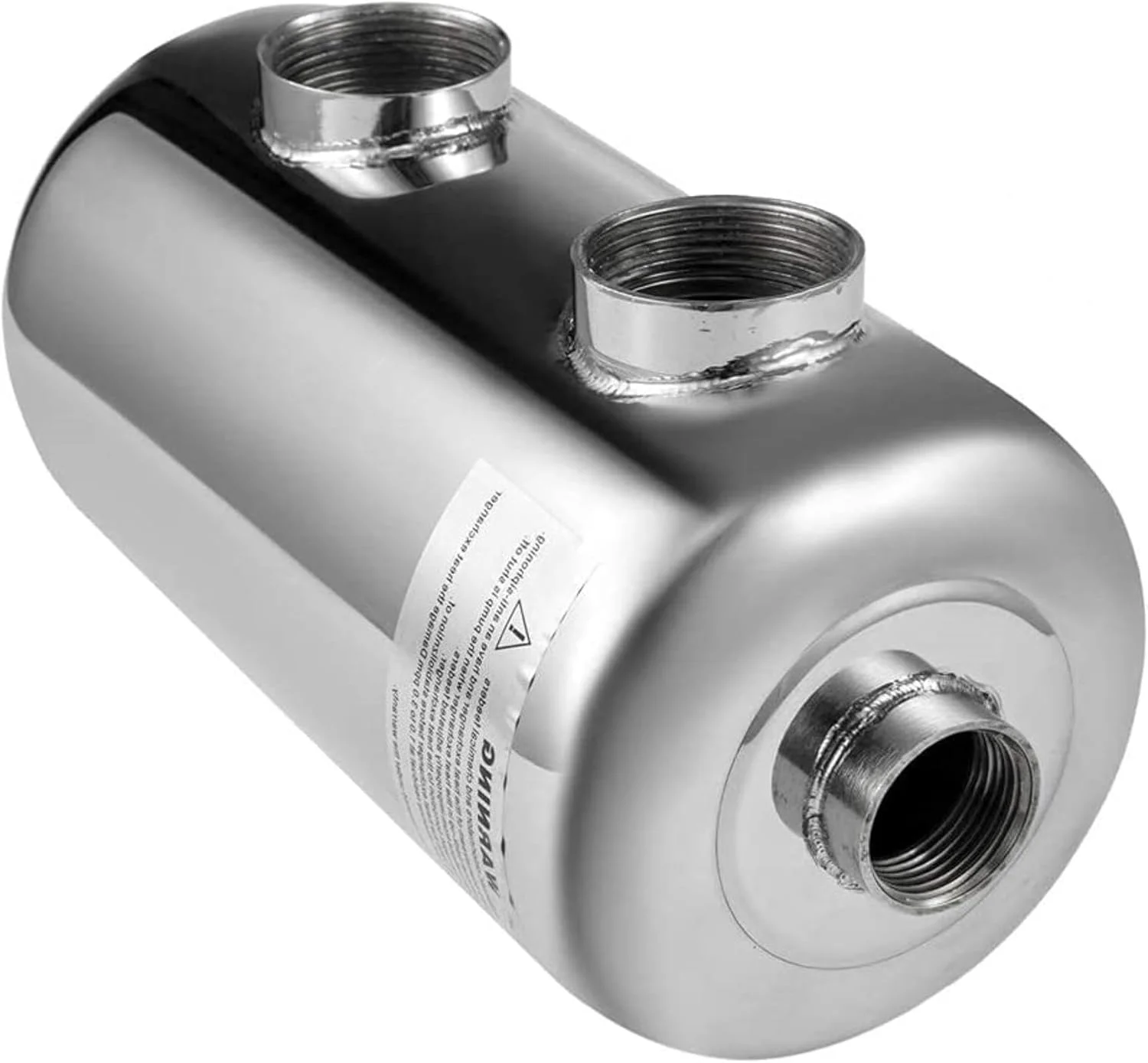 مبدل حرارتی استخر CHONGHAN 95KBTU پوسته استیل و لوله مبدل حرارتی برای استخرها، اسپا، وان آب گرم، گرمایش هیدرولیک، بازیابی حرارت، ذوب برف پورت های یک طرفه