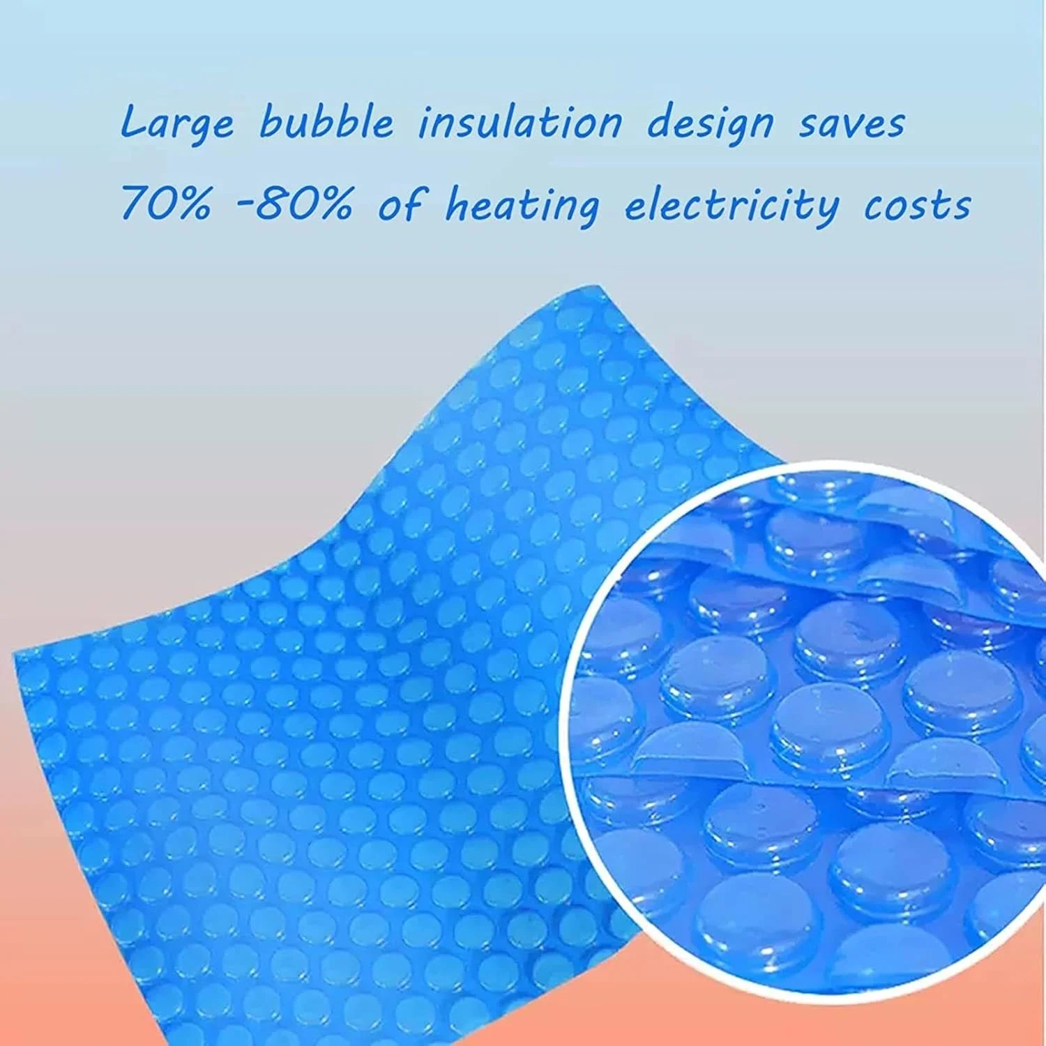 محافظ روکش استخر CHONGHAN، روکش خورشیدی استخر سنگین با حباب، بخاری خورشیدی انتقال حرارت برای استخرهای شنای داخل زمینی، پلی اتیلن ضخیم 400 میکرون