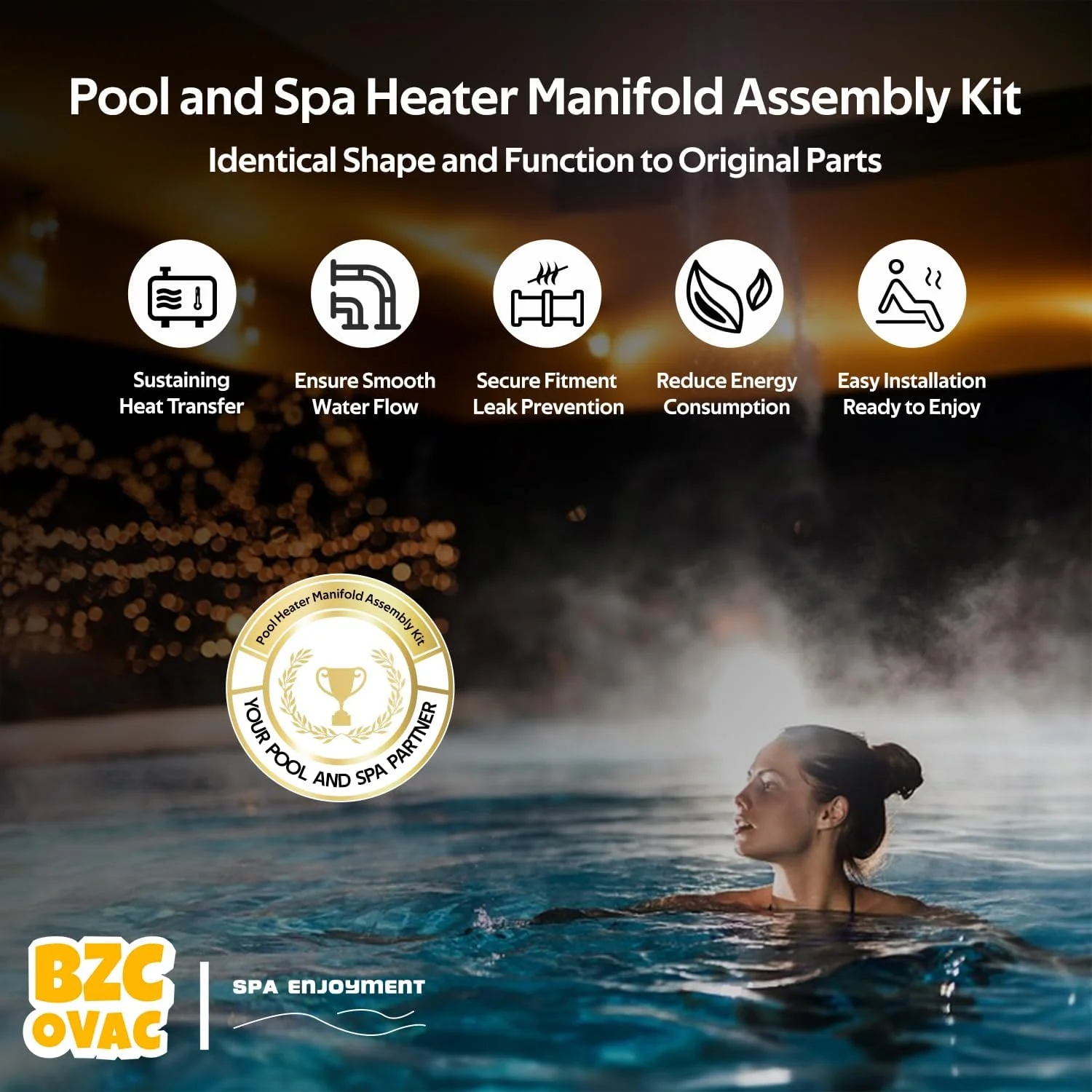 مجموعه مانیفولد گرمکن استخر Bzcovac