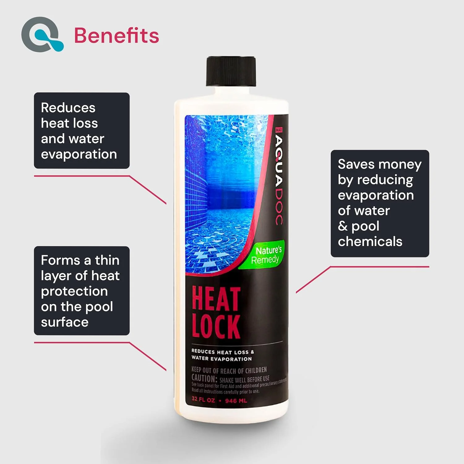 پوشش خورشیدی مایع استخر با فناوری نوآورانه قفل حرارت | پوشش خورشیدی مایع برای استخرها با محافظت در برابر اشعه ماوراء بنفش و محافظ حرارتی مایع استخر برای کاهش اتلاف مواد شیمیایی | مواد شیمیایی استخر AquaDoc