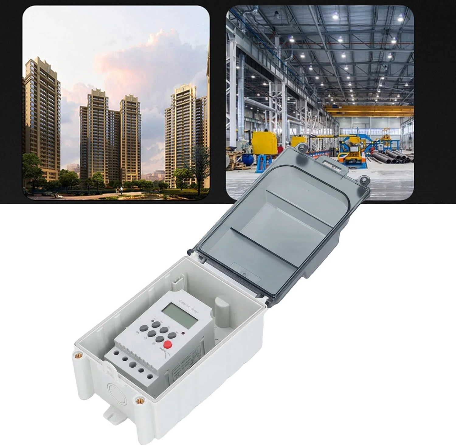 کنترلر تایمر پمپ استخر 7 روزه 28 ON/OFF تایمر قابل برنامه ریزی دیجیتال با باتری داخلی ضد آب IP67 برای پمپ استخر، بخاری، فیلتر، چراغ های فضای باز