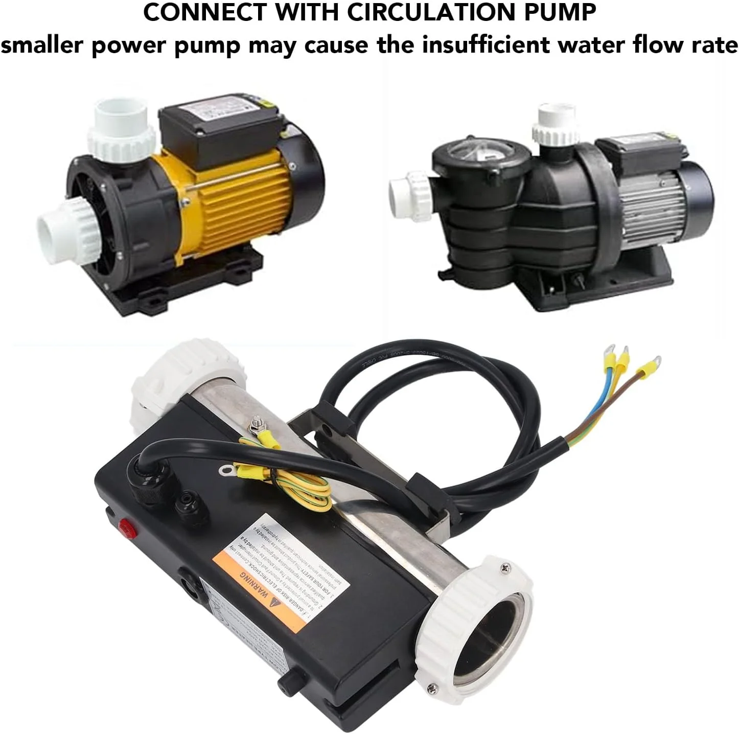 ترموستات استخر فافیسی، محافظت در برابر دمای بالا، جلوگیری از احتراق خشک، ترموستات بخاری برقی وان حمام، آب فولاد ضد زنگ، پلاستیک اسپا (1 کیلو وات)