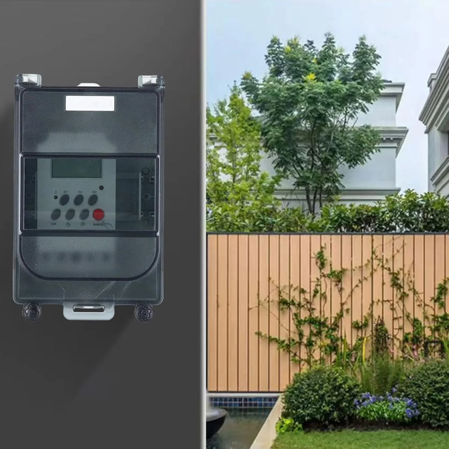 کنترلر تایمر پمپ استخر 7 روزه 28 ON/OFF تایمر قابل برنامه ریزی دیجیتال با باتری داخلی ضد آب IP67 برای پمپ استخر، بخاری، فیلتر، چراغ های فضای باز