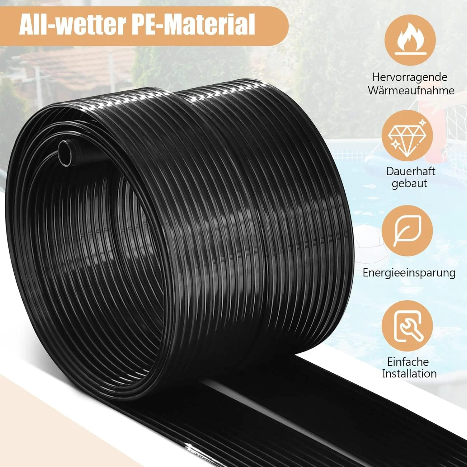 صفحه خورشیدی فنتاستک 500 در 75 سانتی متر، گرمکن خورشیدی استخر، گرمکن استخر ساخته شده از پلی اتیلن مقاوم در برابر اشعه ماوراء بنفش برای استخرهای تا 21500 لیتر صفحه خورشیدی فنتاستک 500 در 75 سانتی متر، گرمکن خورشیدی استخر، گرمکن استخر ساخته شده از پلی اتیلن مقاوم در برابر اشعه ماوراء بنفش برای استخرهای تا 21500 لیتر