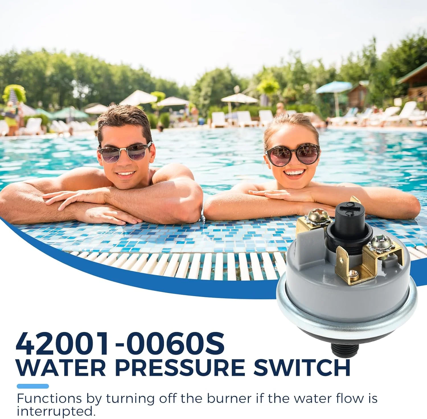 ETERMETA 42002-0024S حسگر دودکش 42001-0053S ترمیستور بخاری 42001-0060S سوئیچ فشار آب 42002-0025S سوئیچ قطع کننده خودکار گاز AGS 42001-0063S سوئیچ محدود کننده بالا کیت تعمیر بخاری استخر