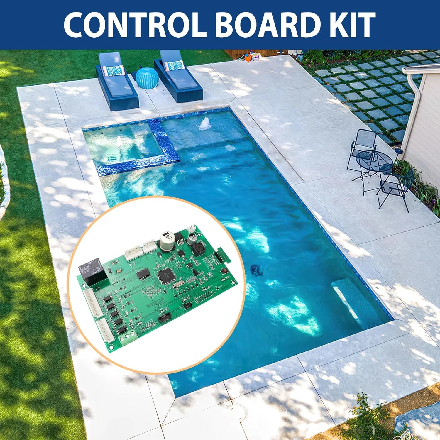 کیت برد کنترل ارتقا یافته FEXON 42002-0007S - به همراه پد ممبرین سوئیچ جایگزین 472610Z برای بخاری استخر/اسپای گازی طبیعی Pentair Mastertemp Sta-Rite Max-E-Therm سری Pentair NA و LP