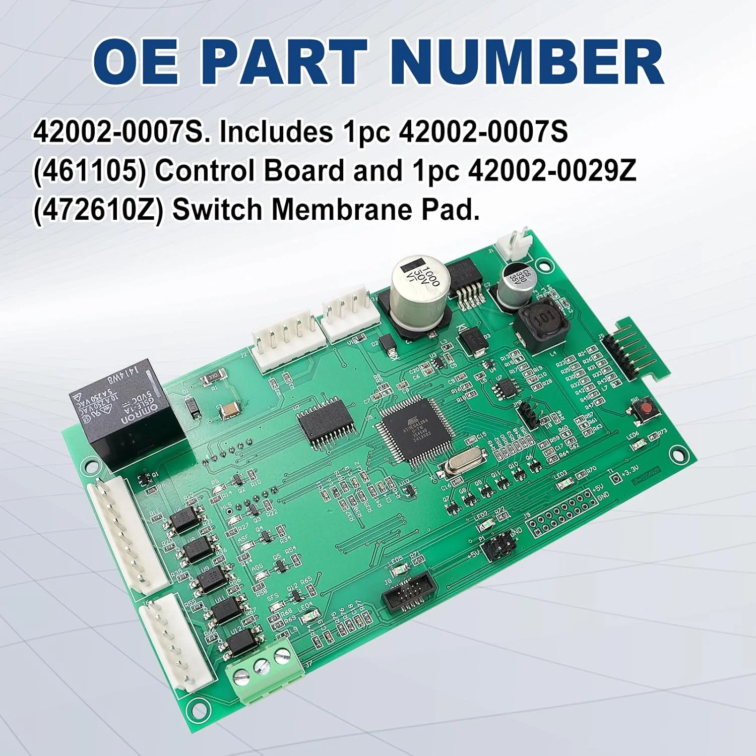 کیت برد کنترل ارتقا یافته FEXON 42002-0007S - به همراه پد ممبرین سوئیچ جایگزین 472610Z برای بخاری استخر/اسپای گازی طبیعی Pentair Mastertemp Sta-Rite Max-E-Therm سری Pentair NA و LP