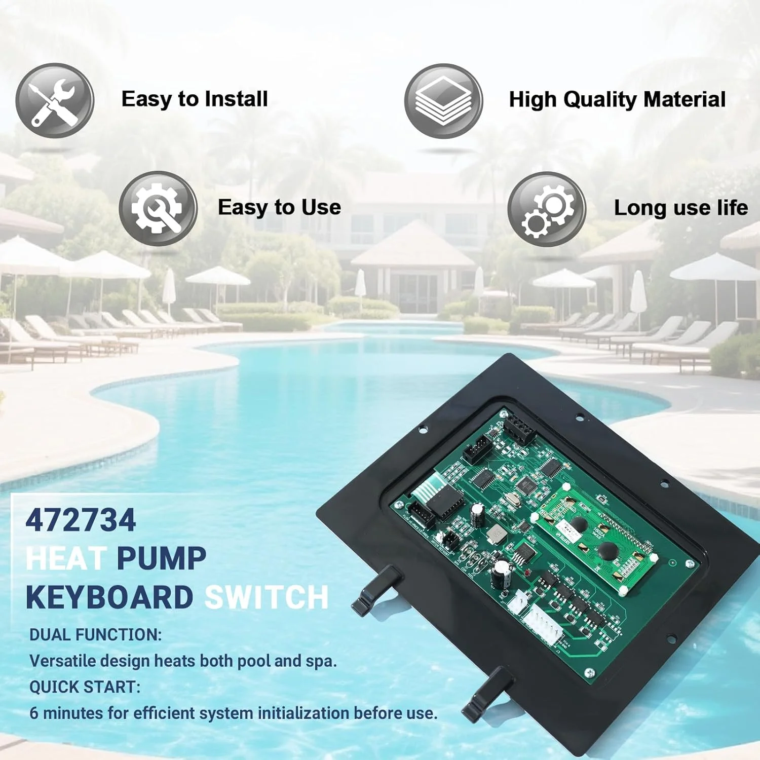 برد کنترل حرارت اتوماتیک 472734 جایگزین برای پمپ حرارتی استخر و اسپا Pentair UltraTemp ThermalFlo، جایگزین 622812