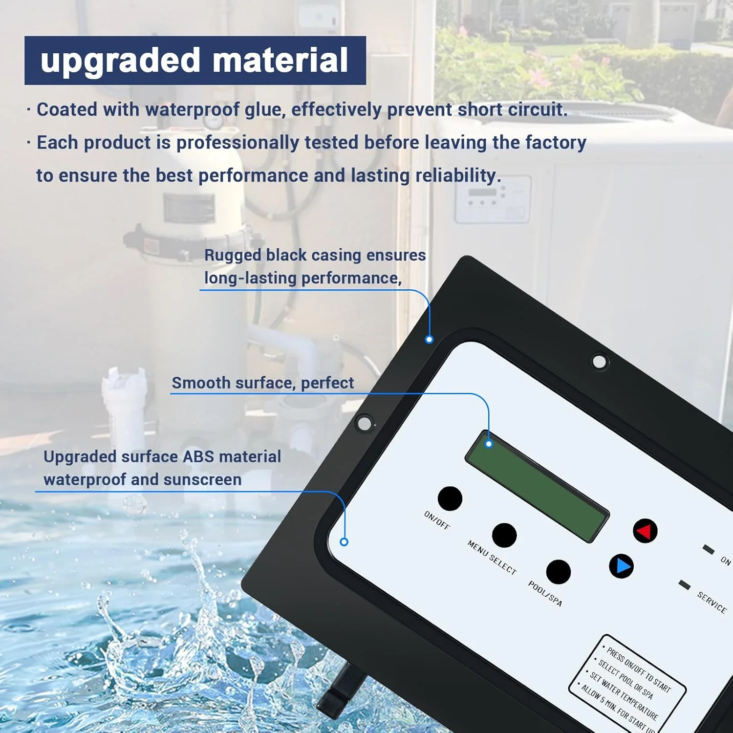 برد کنترل حرارت اتوماتیک 472734 جایگزین برای پمپ حرارتی استخر و اسپا Pentair UltraTemp ThermalFlo، جایگزین 622812