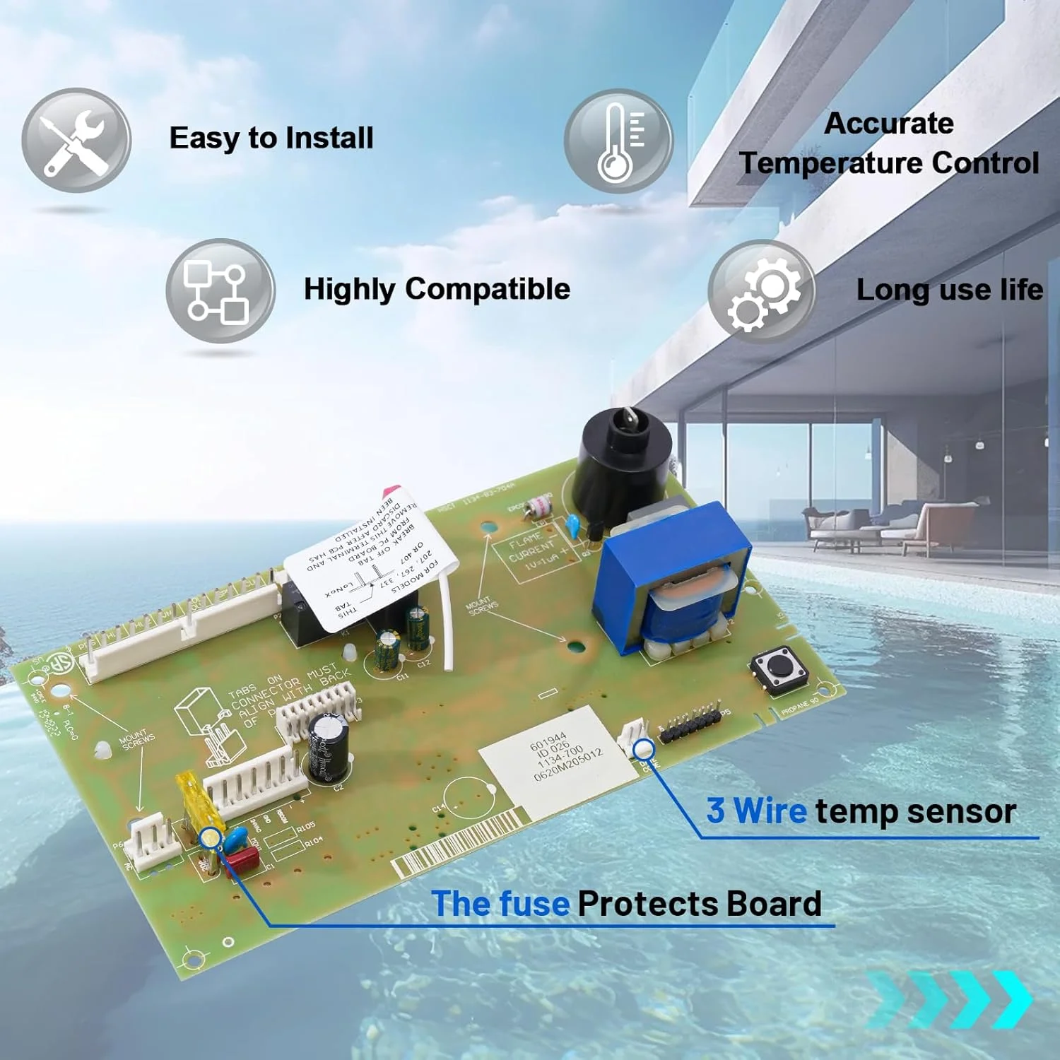 کیت برد کنترل 013464F جایگزین برای مدل های بخاری گازی دیجیتال Raypak مدل 185B، 265B، 335B، 405B، 206A، 266A، 336A، 406A، 207A، 267A، 337A و 407A کیت برد کنترل 013464F جایگزین برای مدل های بخاری گازی دیجیتال Raypak مدل 185B، 265B، 335B، 405B، 206A، 266A، 336A، 406A، 207A، 267A، 337A و 407A