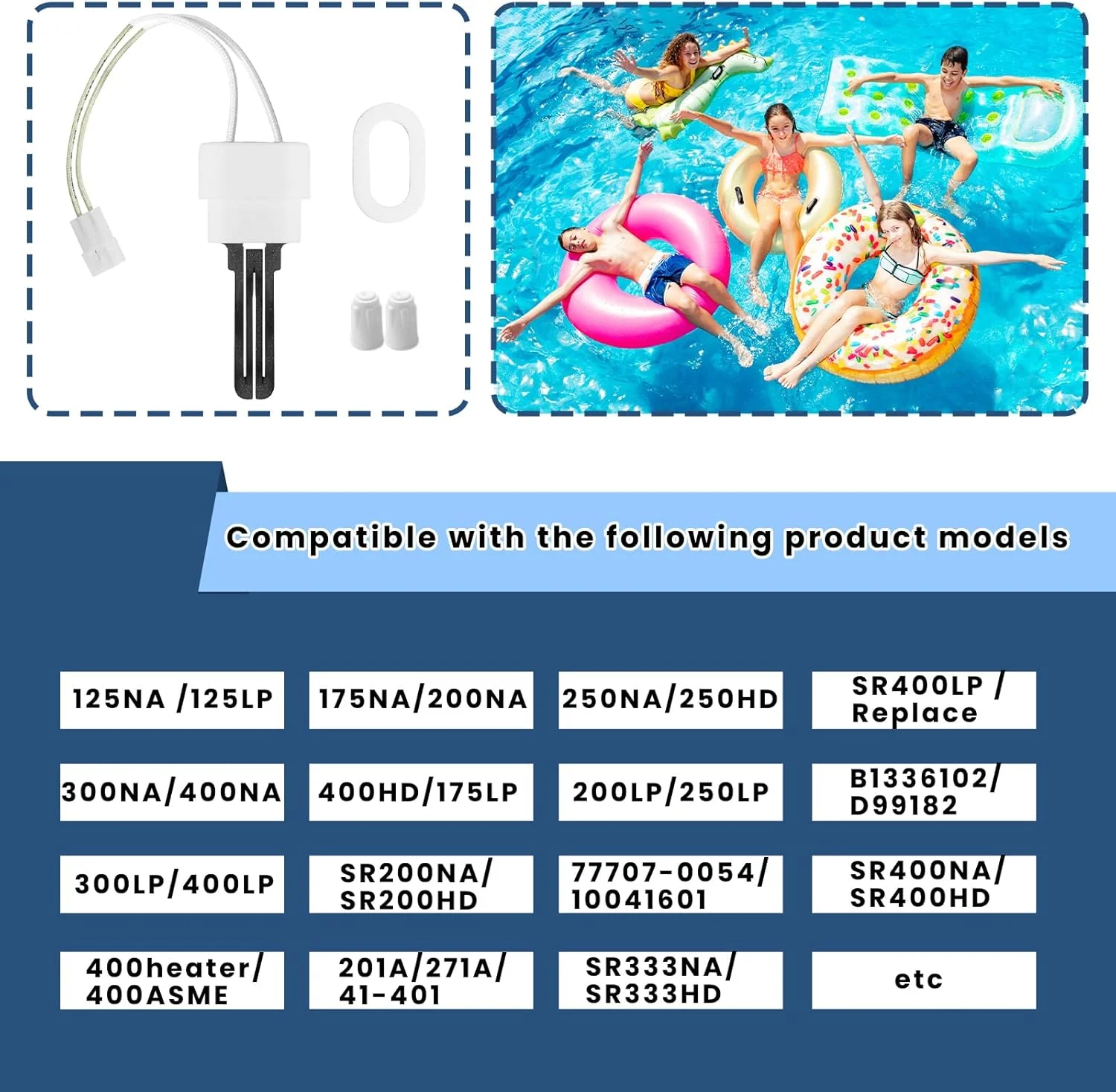 کیت جرقه زن بخاری استخر 77707-0054، کیت جایگزینی جرقه زن بخاری استخر و اسپا با Pentair، سازگار با Pentair Sta-Rite Max-E-Therm MasterTemp 200/250/300/400 کیت جرقه زن بخاری استخر 77707-0054، کیت جایگزینی جرقه زن بخاری استخر و اسپا با Pentair، سازگار با Pentair Sta-Rite Max-E-Therm MasterTemp 200/250/300/400