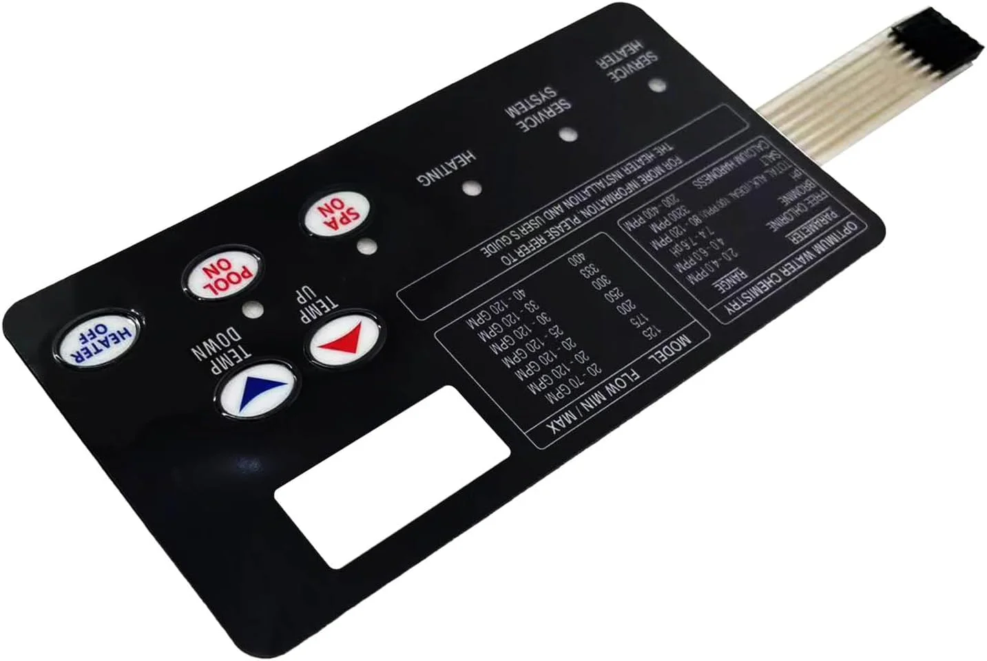 صفحه کلید غشایی تعویضی Gihdfer 472610Z 42002-0029Z برای برد کلید گرمکن استخر/اسپا سازگار با سیستم های الکتریکی گرمکن استخر و اسپا Sta-Rite Max-E-Therm صفحه کلید غشایی تعویضی Gihdfer 472610Z 42002-0029Z برای برد کلید گرمکن استخر/اسپا سازگار با سیستم های الکتریکی گرمکن استخر و اسپا Sta-Rite Max-E-Therm