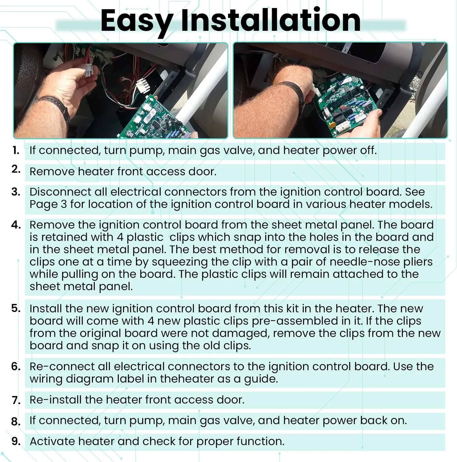 کیت جایگزینی برد کنترل یکپارچه FDXLICB1930 FD سازگار با گرمکن استخر کم Nox سری H یونیورسال هایوارد مدل های H150FDN/P، H200FDN/P، H250FDN/P، H300FDN/P، H350FDN/P، H400FDN/P کیت جایگزینی برد کنترل یکپارچه FDXLICB1930 FD سازگار با گرمکن استخر کم Nox سری H یونیورسال هایوارد مدل های H150FDN/P، H200FDN/P، H250FDN/P، H300FDN/P، H350FDN/P، H400FDN/P