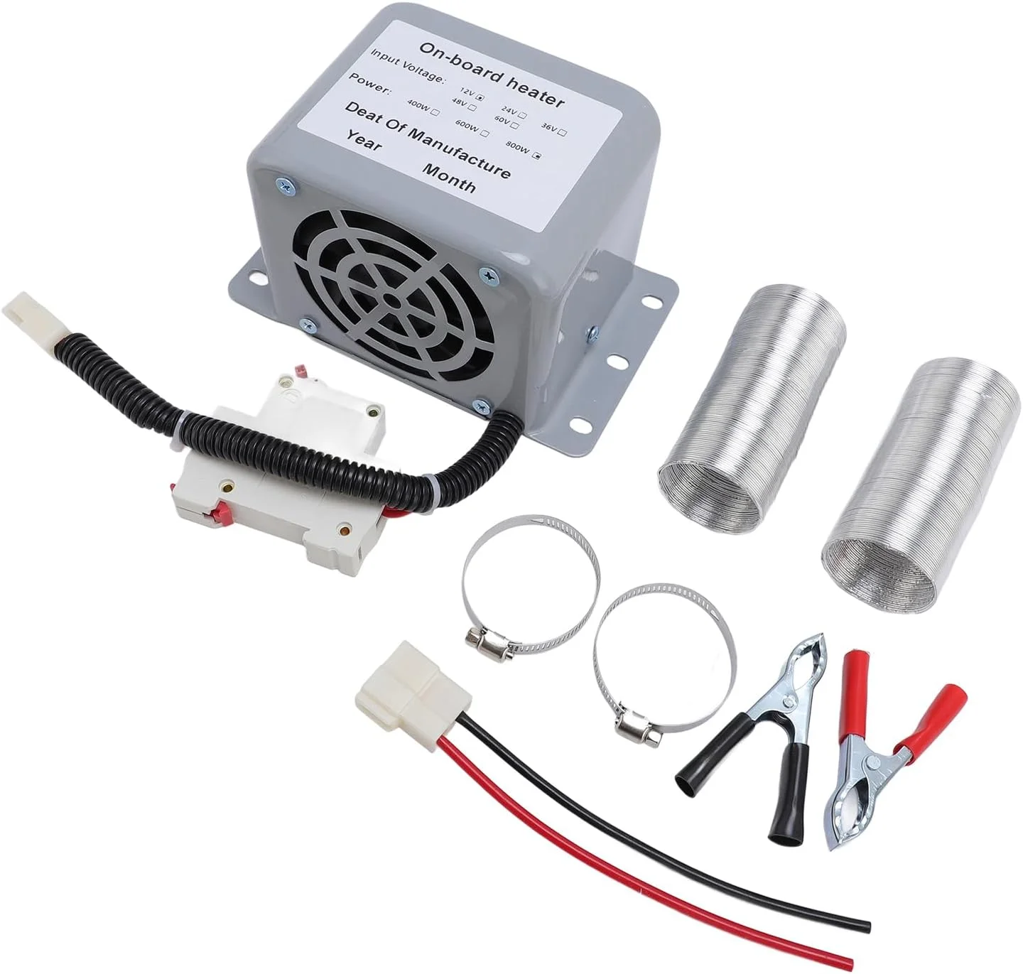 کیت یخ‌زدای شیشه جلوی خودرو 12 ولت 800 وات بادوام Jectse - بخاری قابل حمل با گرمایش سریع برای استفاده در کارخانه و اتاق