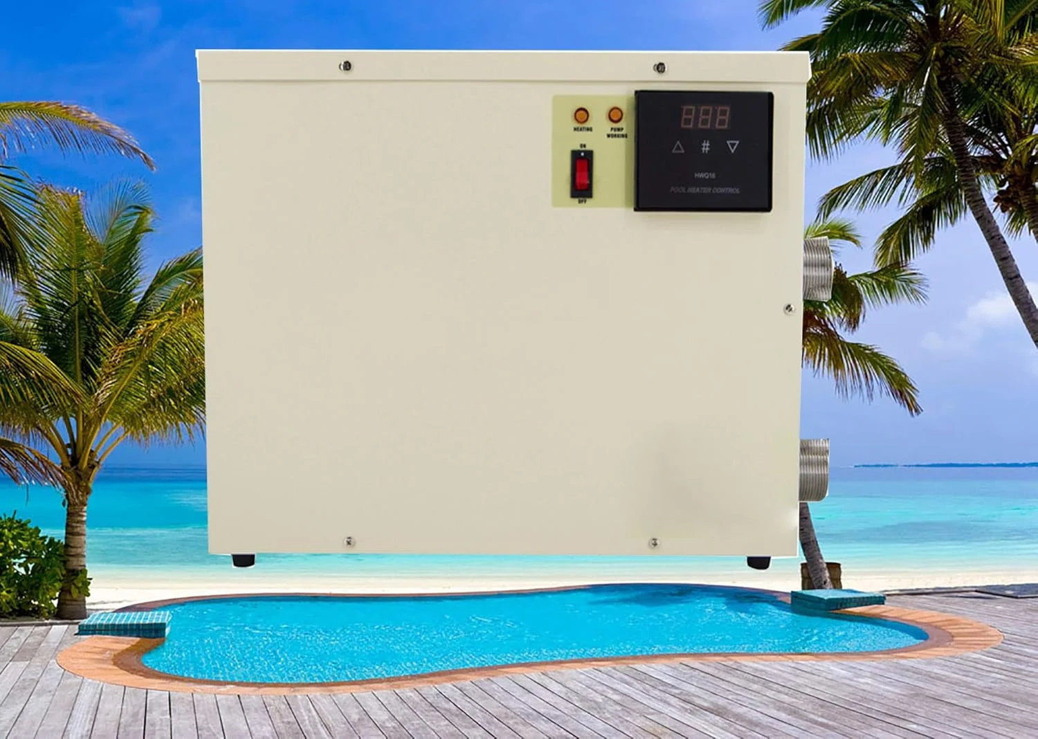 گرمکن آب استخر و اسپا INWWUH با توان 30 کیلووات، 380 ولت، 50-60 هرتز