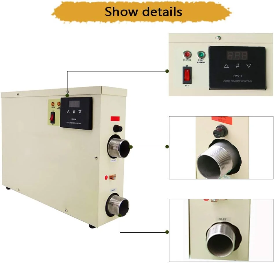گرمکن آب استخر و اسپا INWWUH با توان 30 کیلووات، 380 ولت، 50-60 هرتز گرمکن آب استخر و اسپا INWWUH با توان 30 کیلووات، 380 ولت، 50-60 هرتز