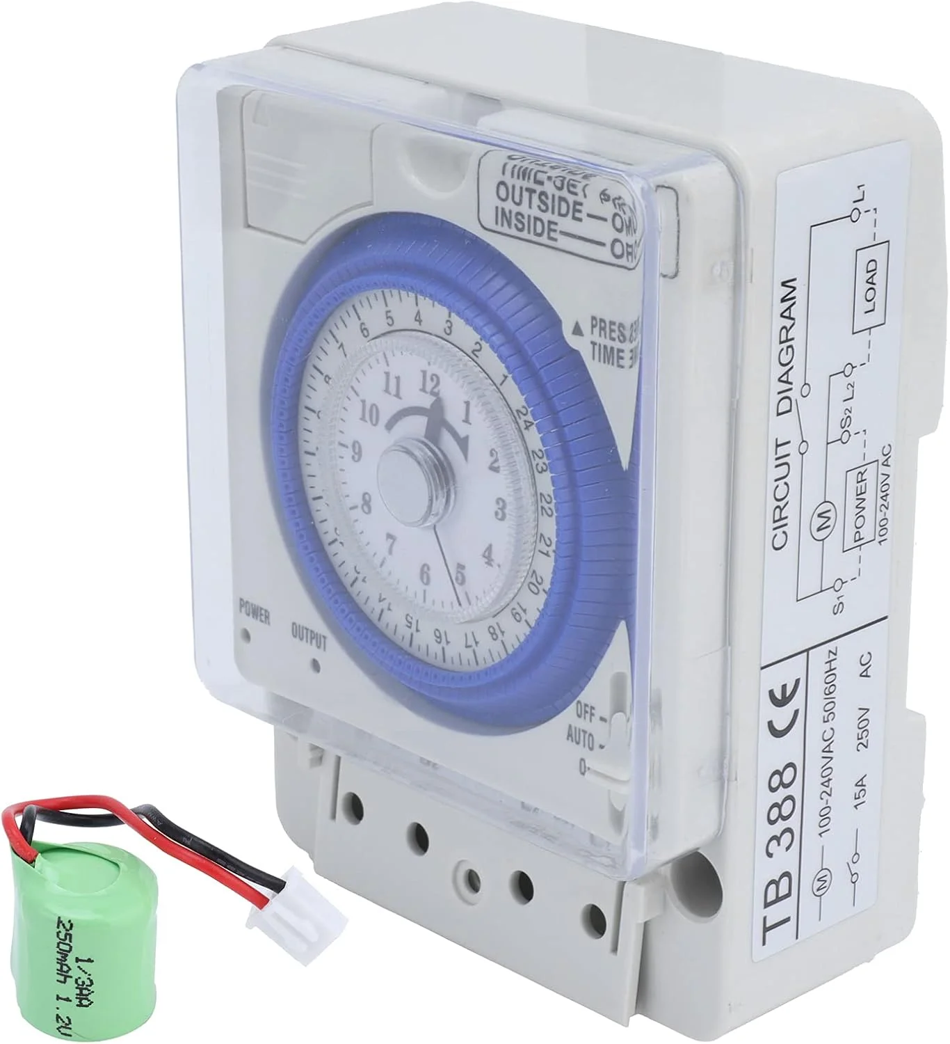 تایمر مکانیکی 24 ساعته اتوماتیک Marhynchus، مصرف برق پایین، مناسب برای آبگرمکن و پرورش، 100-240VAC