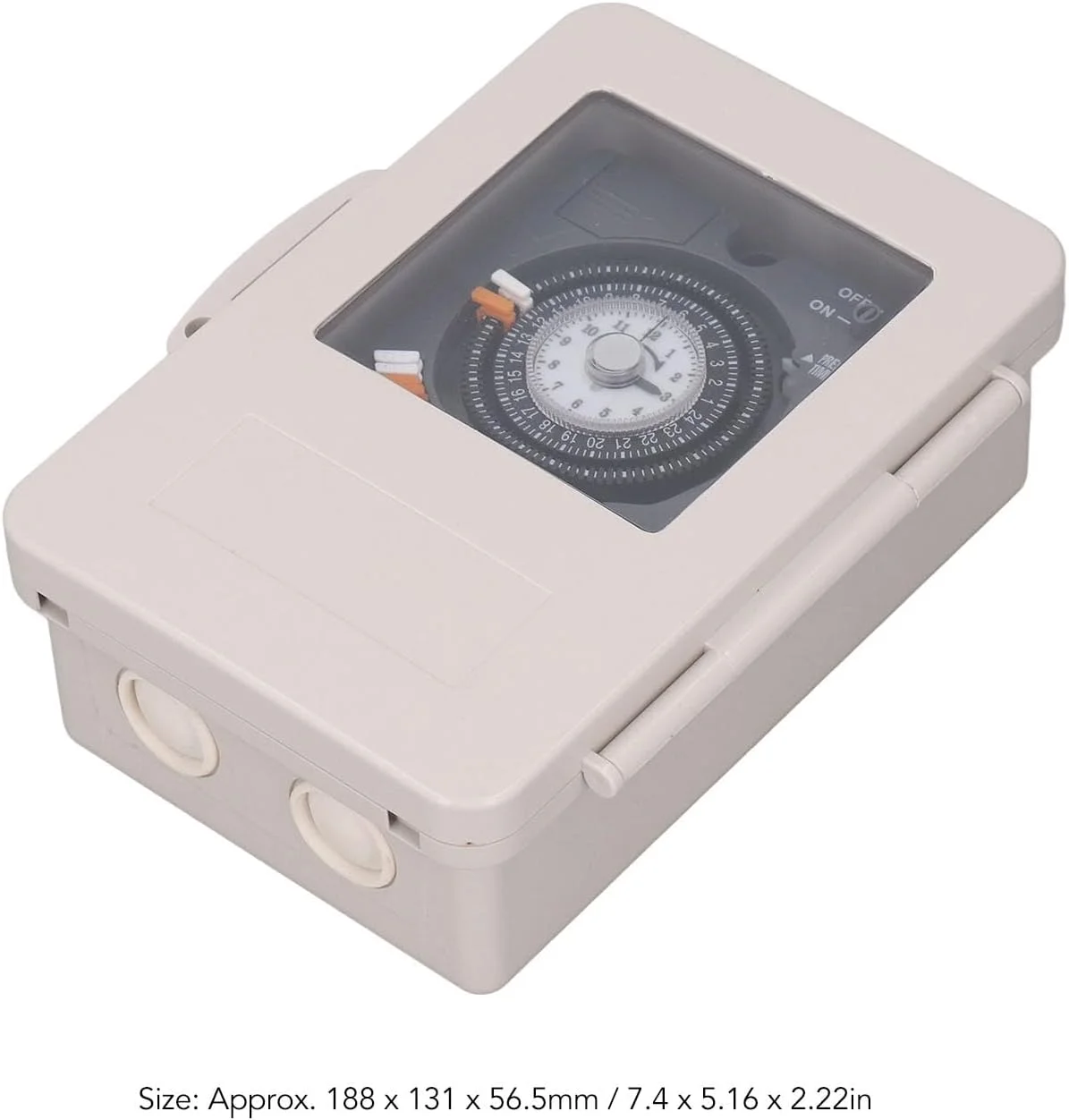 تایمر مکانیکی ضد باران IP53 با رله زمان چرخه 24 ساعته، ظرفیت 30 آمپر 250 ولت AC، 100-240 ولت AC