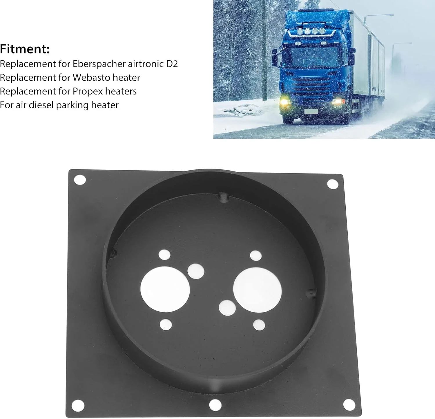 صفحه نصب بخاری، براکت بخاری پارکینگ، صفحه برجک استیل ضد زنگ، 170 X 155 میلی متر برای بخاری Webasto